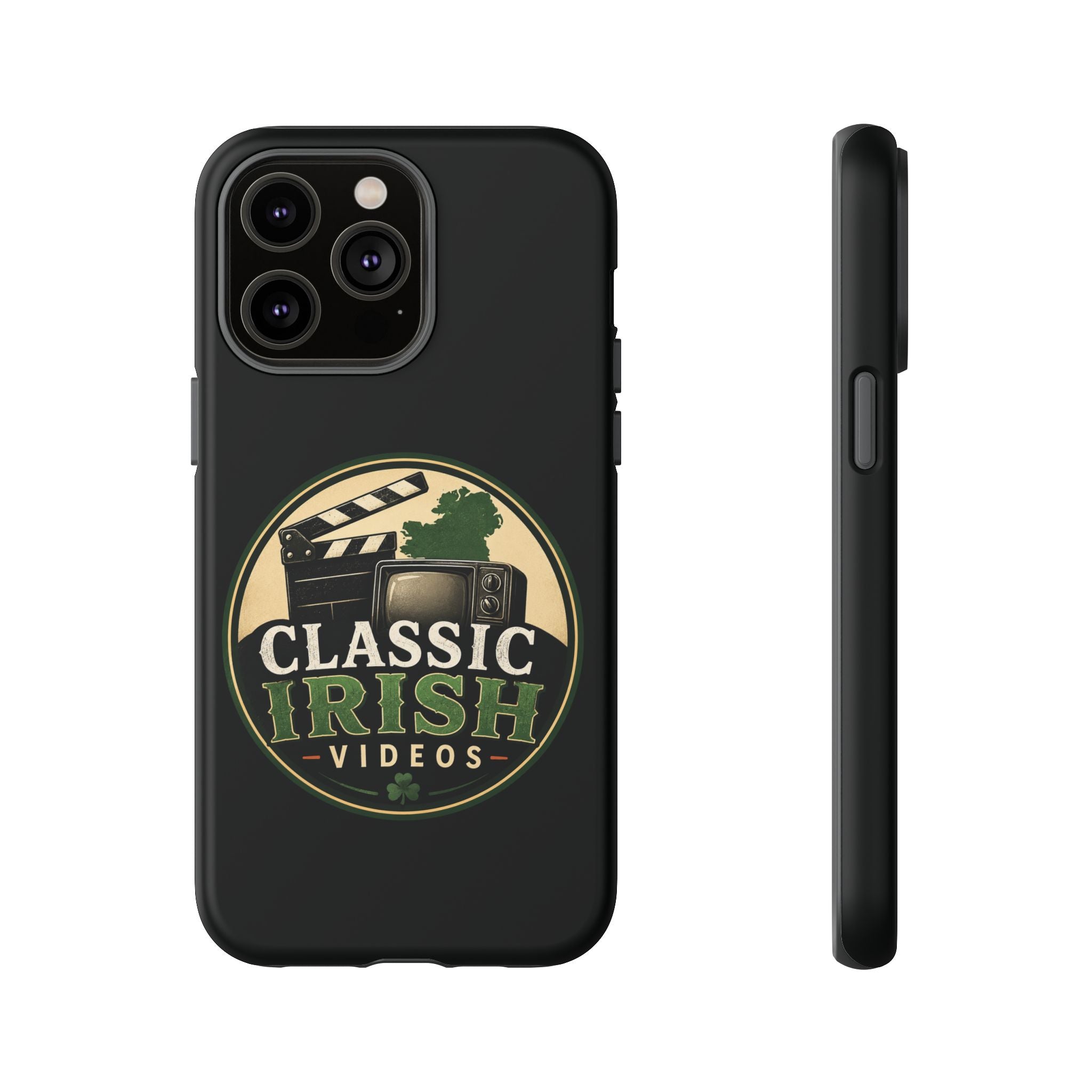 Classic Irish Videos Phone Case – Vintage Film Reel Irish Logo Protective Cover