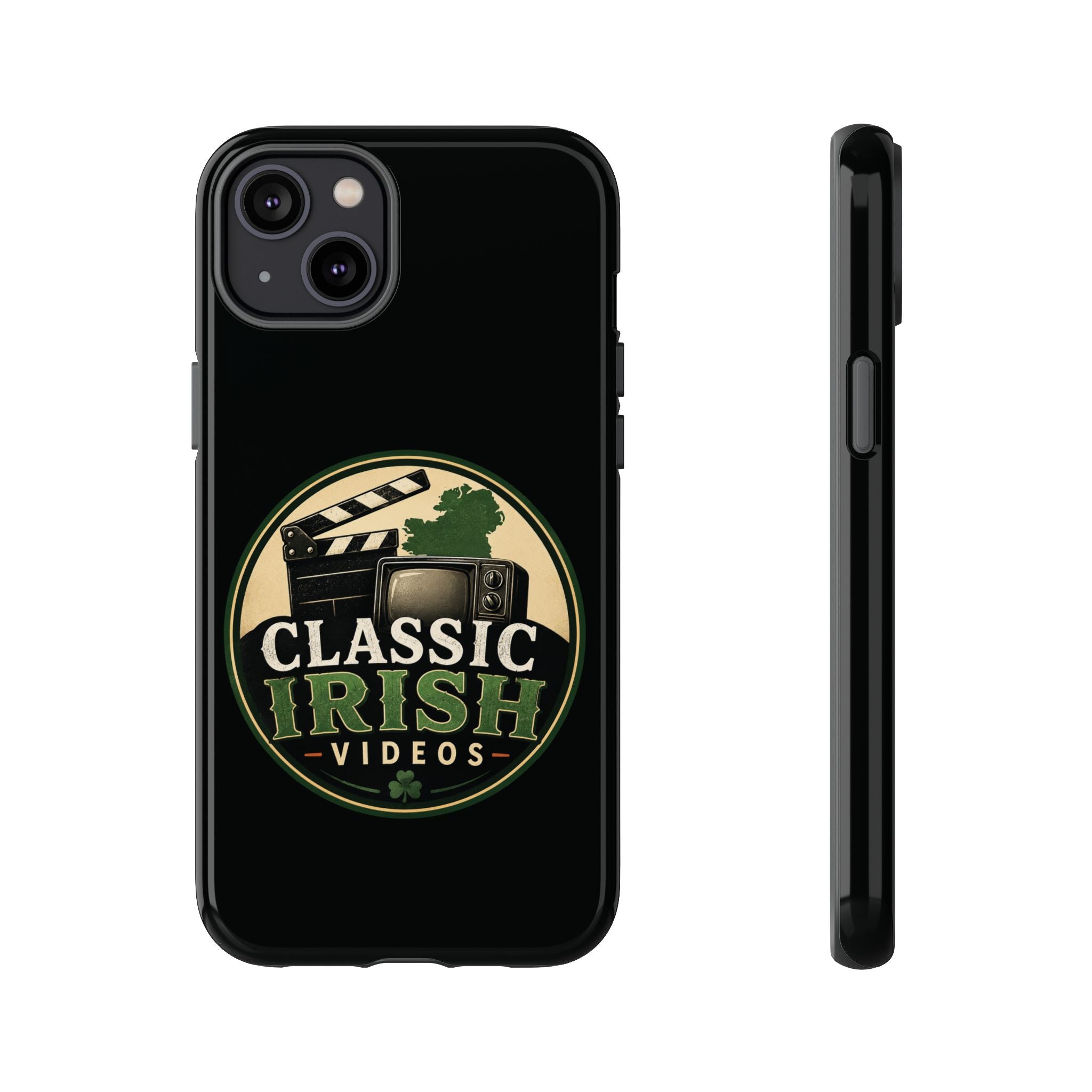 Classic Irish Videos Phone Case – Vintage Film Reel Irish Logo Protective Cover