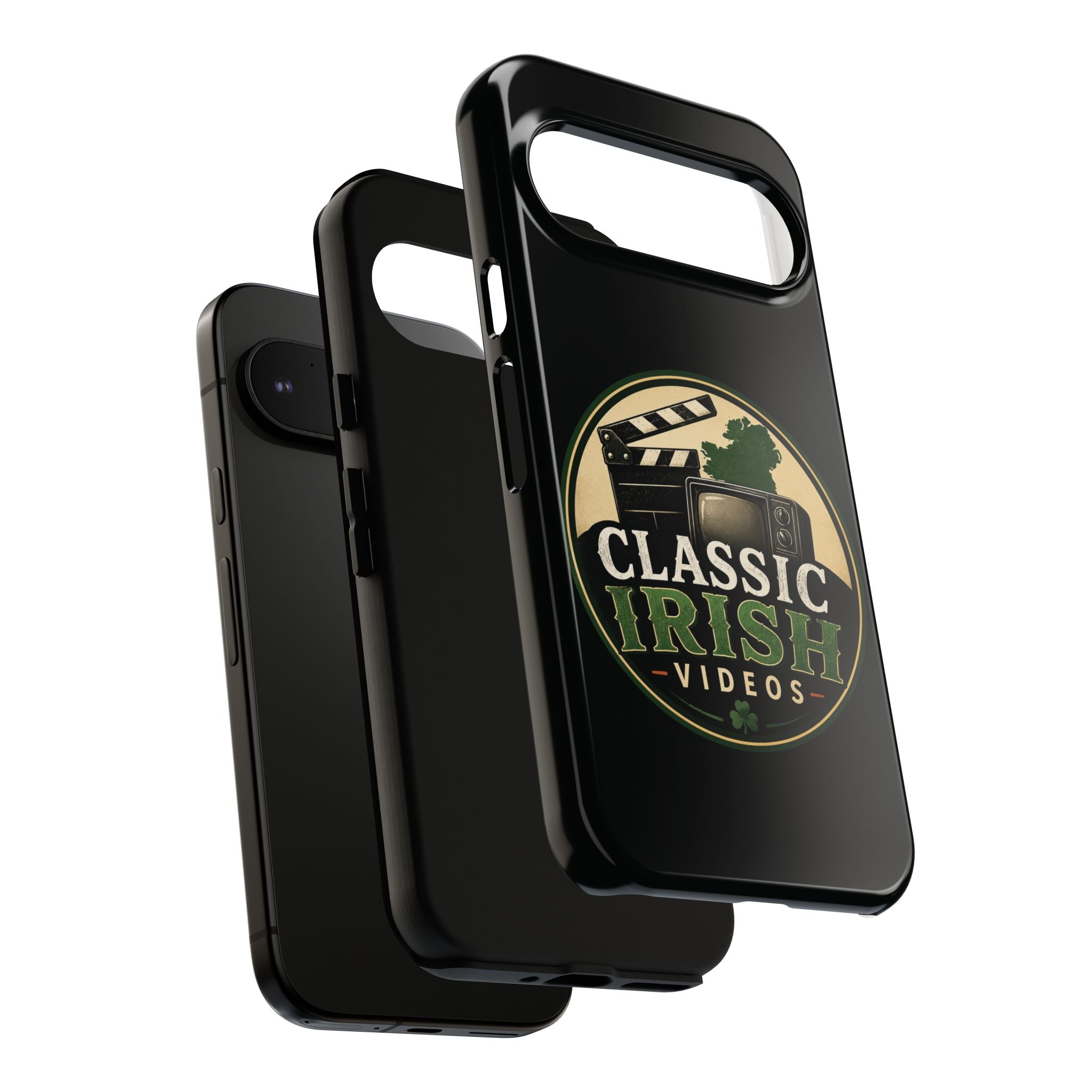 Classic Irish Videos Phone Case – Vintage Film Reel Irish Logo Protective Cover