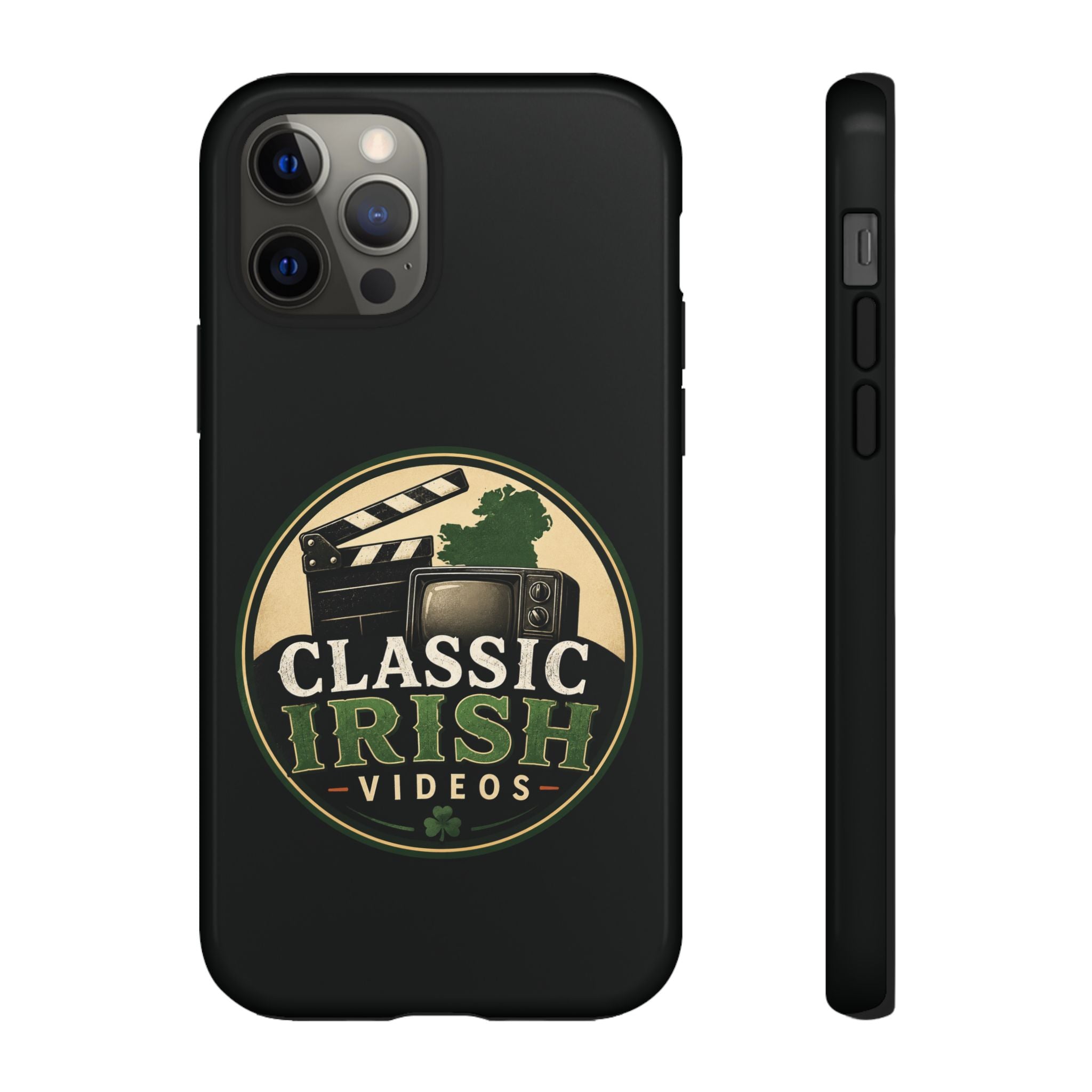 Classic Irish Videos Phone Case – Vintage Film Reel Irish Logo Protective Cover