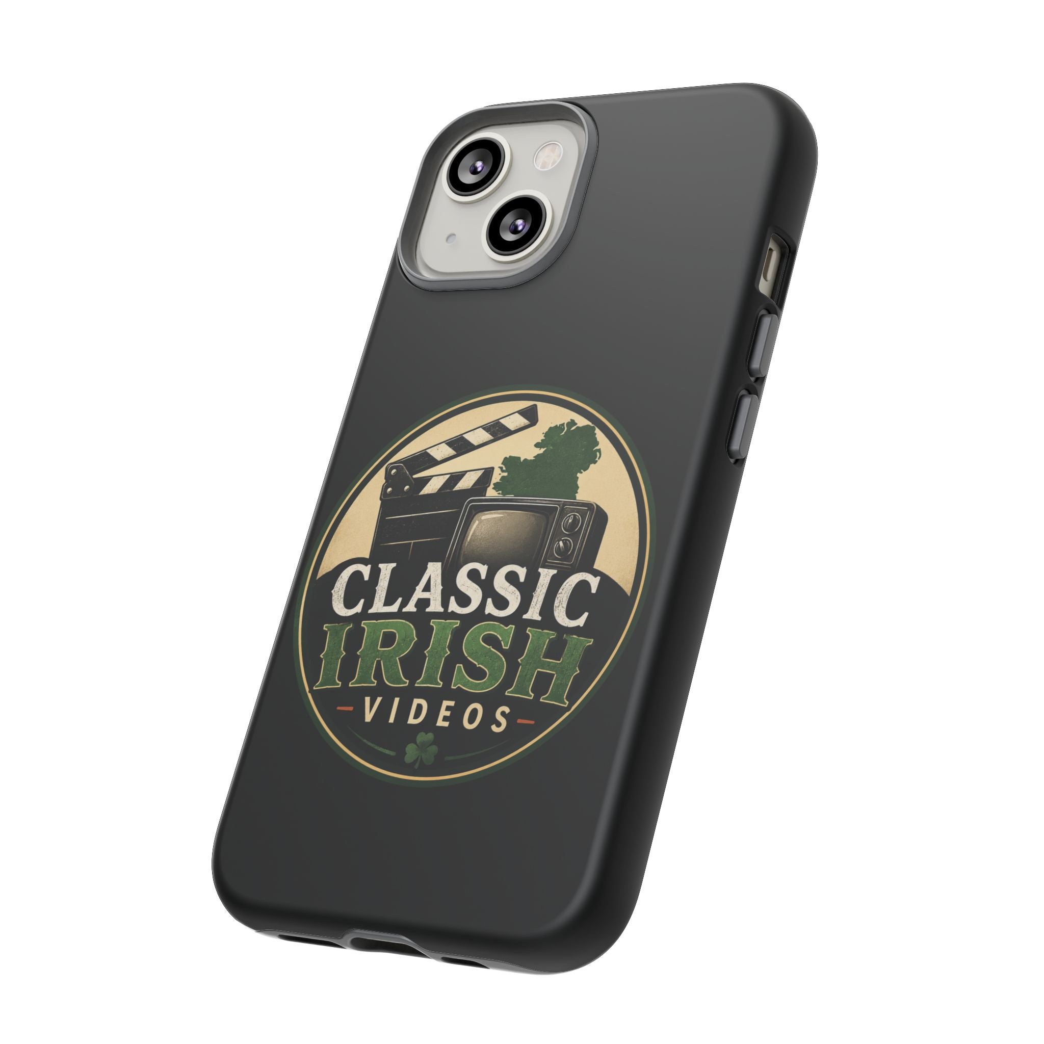 Classic Irish Videos Phone Case – Vintage Film Reel Irish Logo Protective Cover