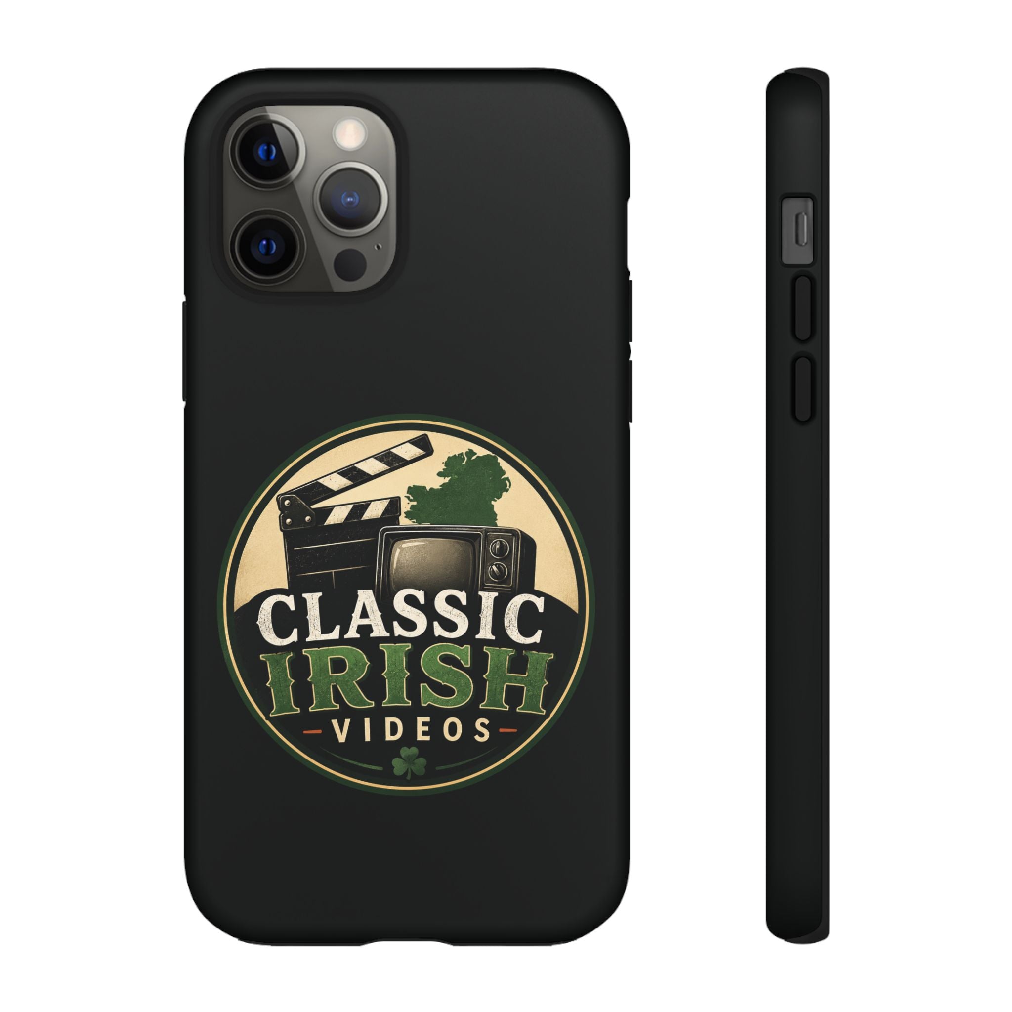 Classic Irish Videos Phone Case – Vintage Film Reel Irish Logo Protective Cover