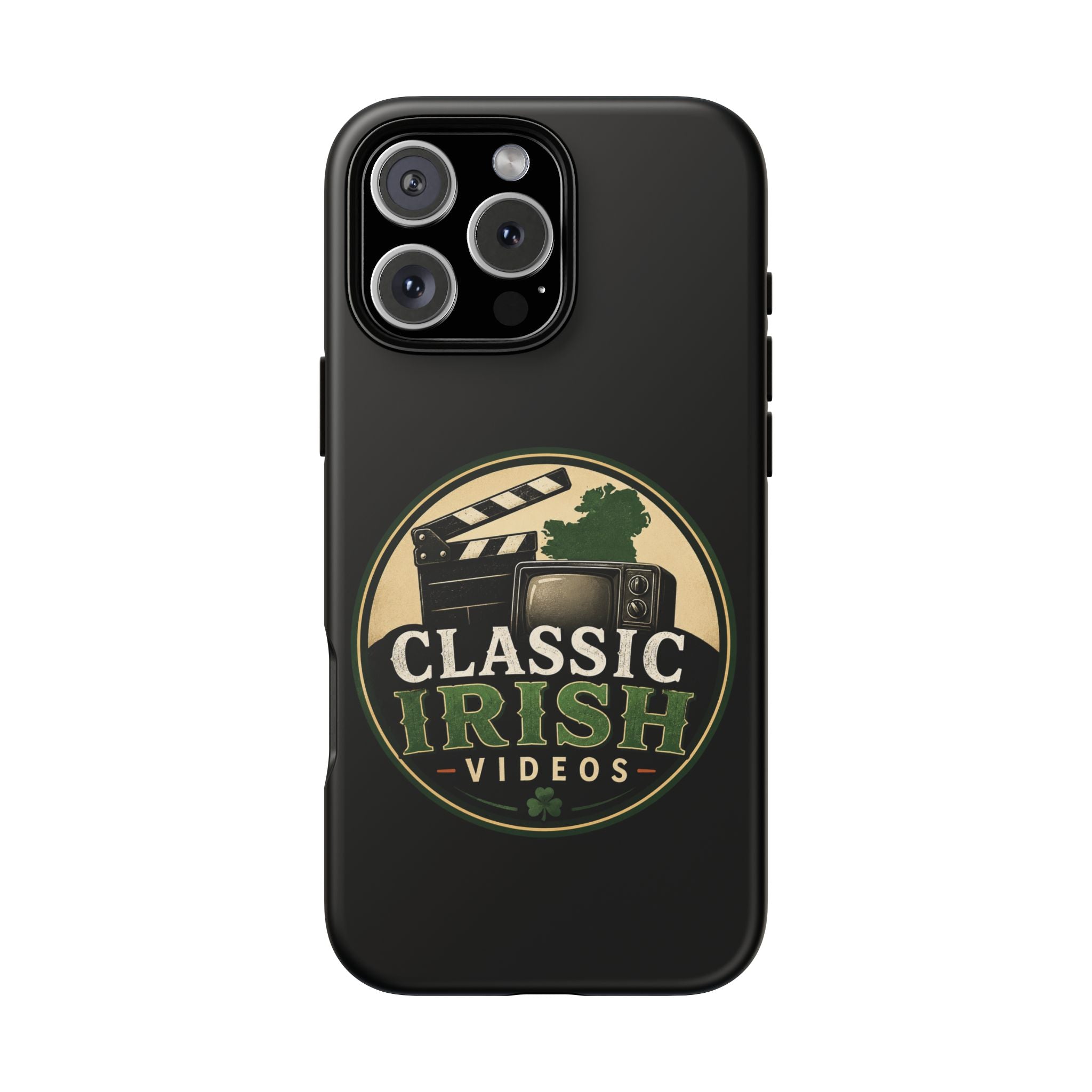 Classic Irish Videos Phone Case – Vintage Film Reel Irish Logo Protective Cover