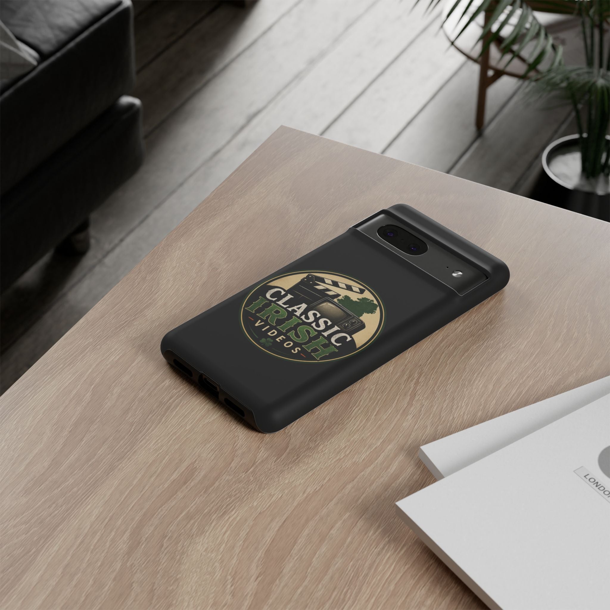 Classic Irish Videos Phone Case – Vintage Film Reel Irish Logo Protective Cover