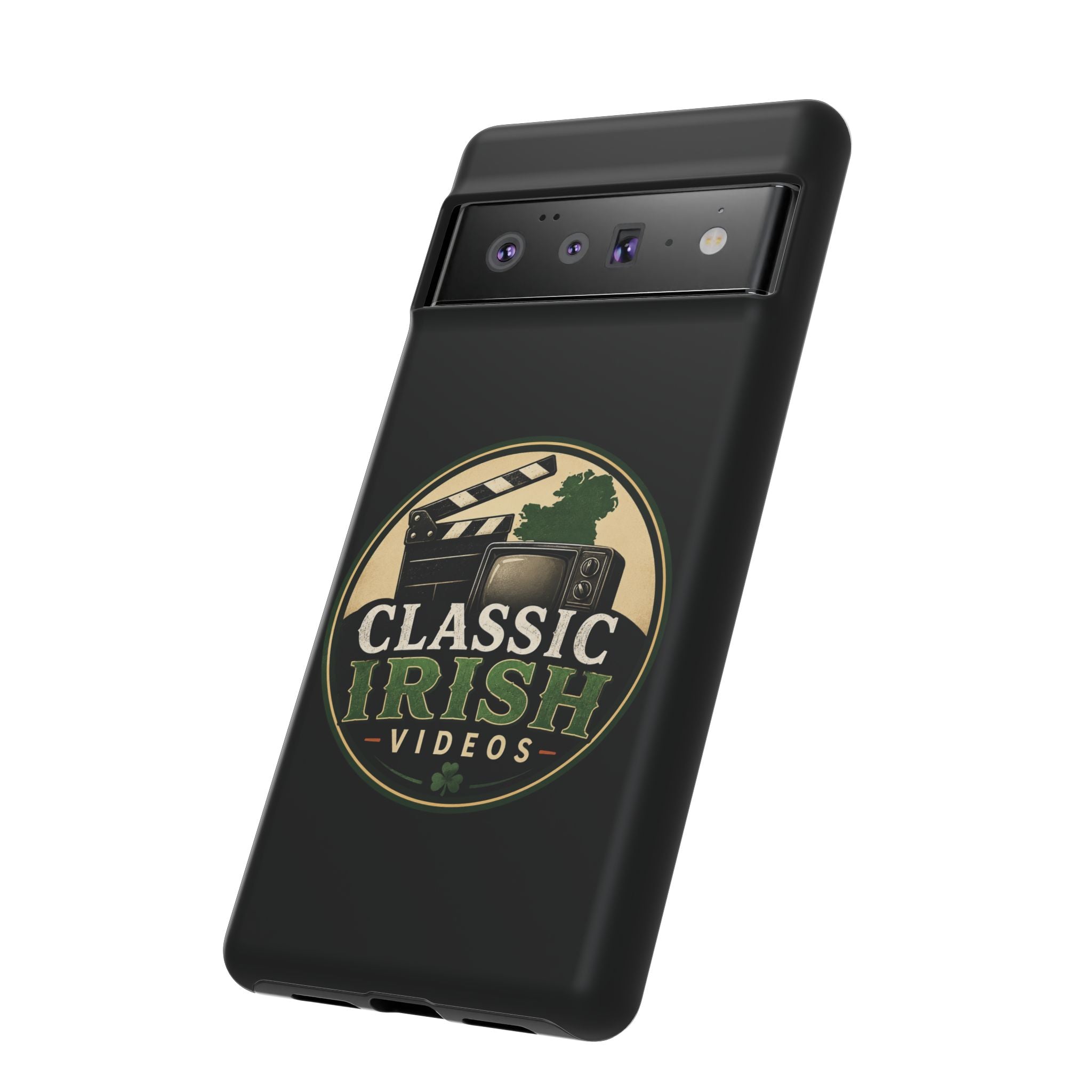 Classic Irish Videos Phone Case – Vintage Film Reel Irish Logo Protective Cover