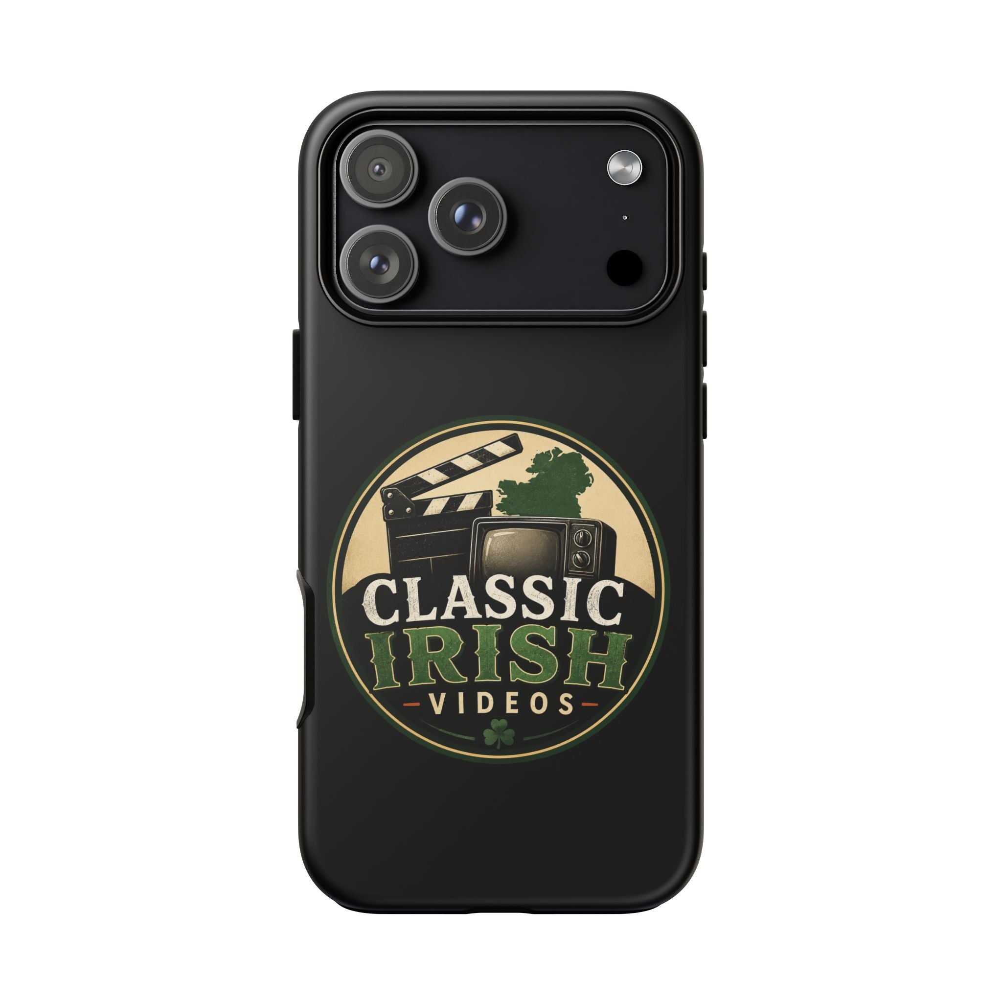 Classic Irish Videos Phone Case – Vintage Film Reel Irish Logo Protective Cover