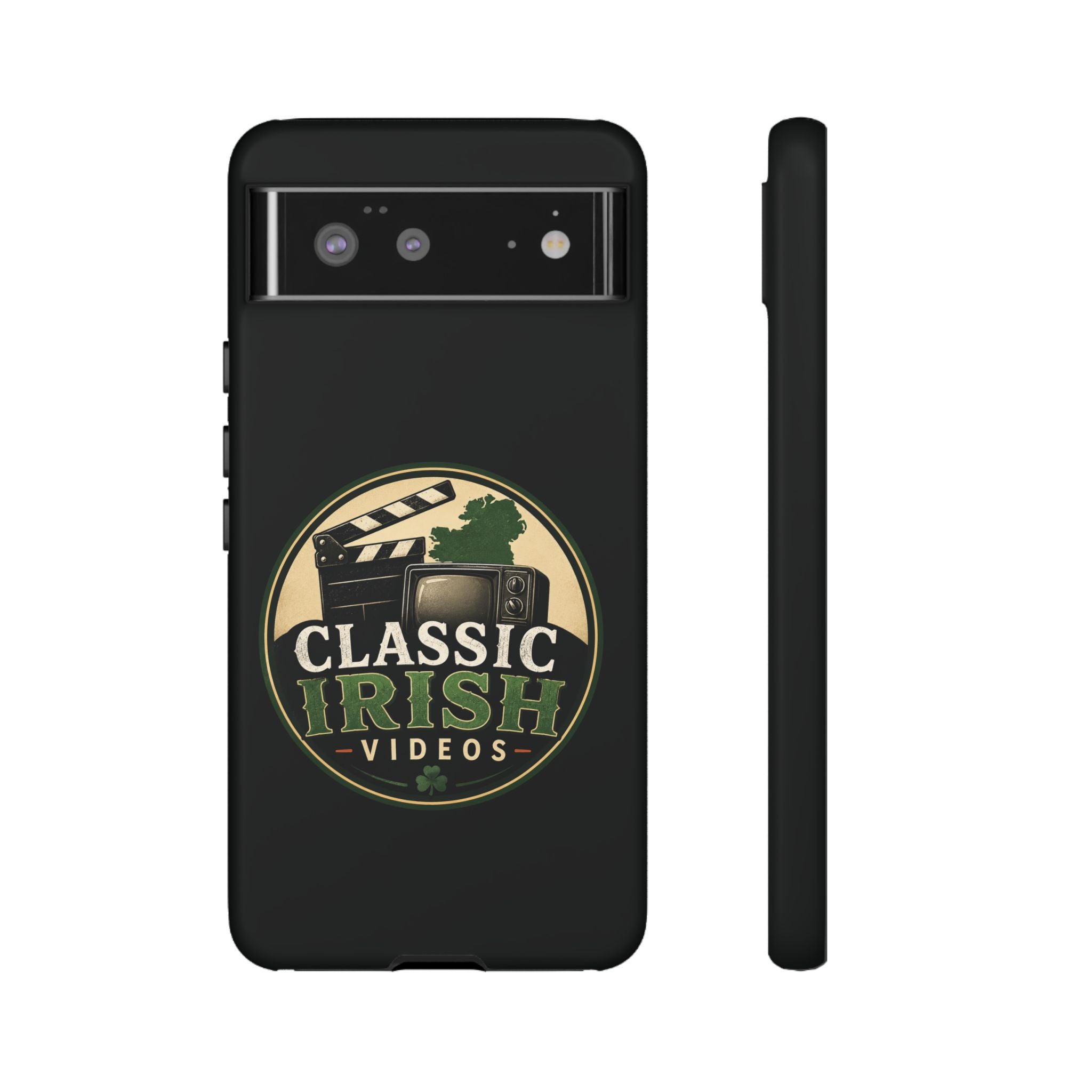 Classic Irish Videos Phone Case – Vintage Film Reel Irish Logo Protective Cover