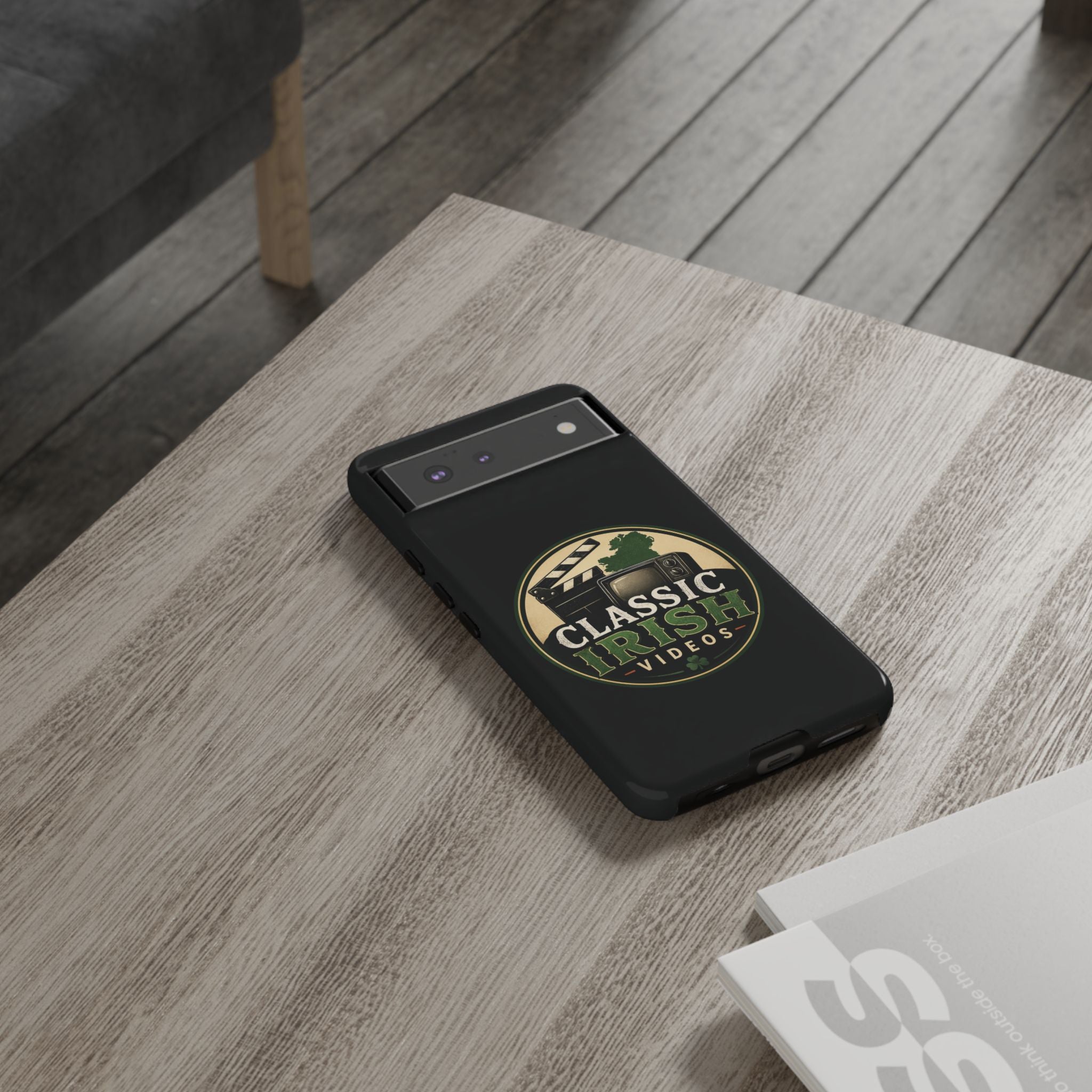 Classic Irish Videos Phone Case – Vintage Film Reel Irish Logo Protective Cover