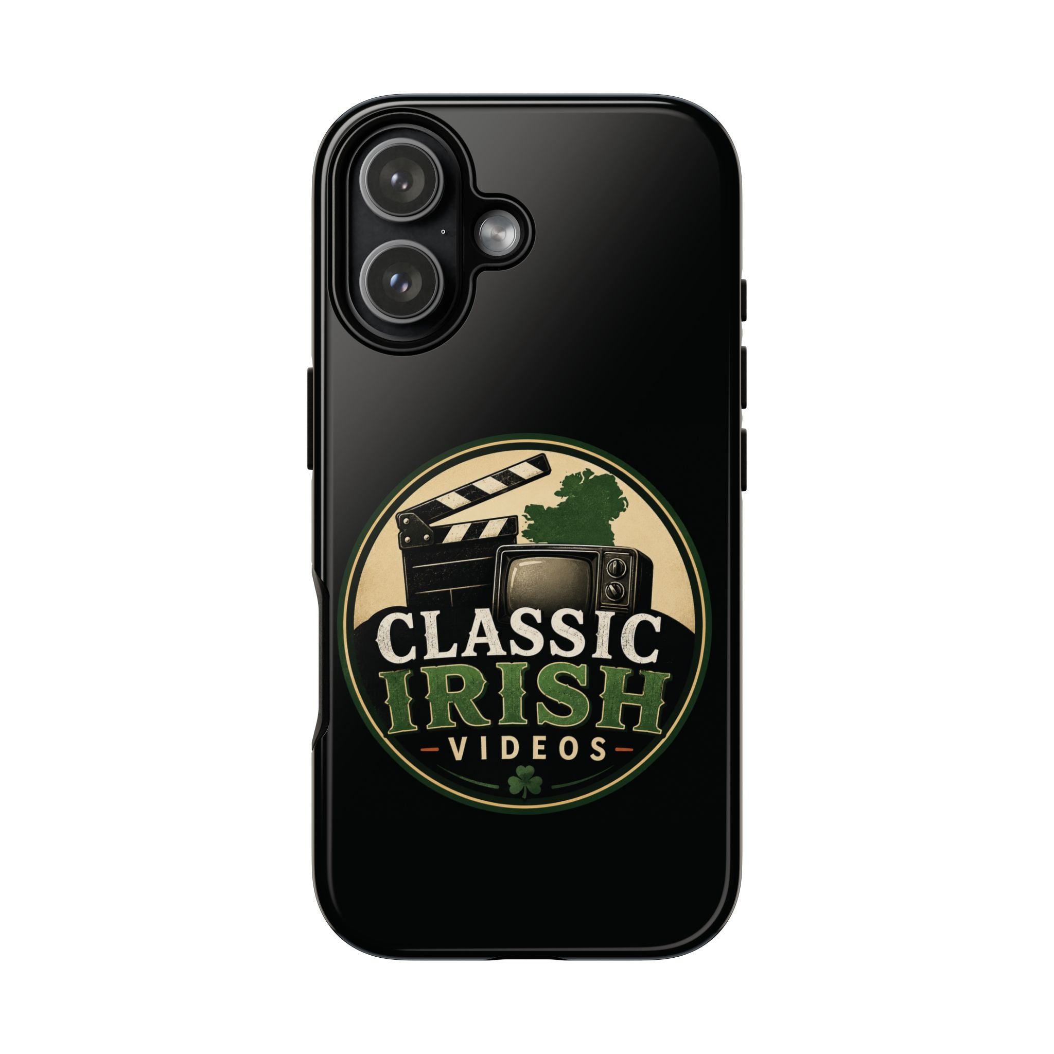 Classic Irish Videos Phone Case – Vintage Film Reel Irish Logo Protective Cover