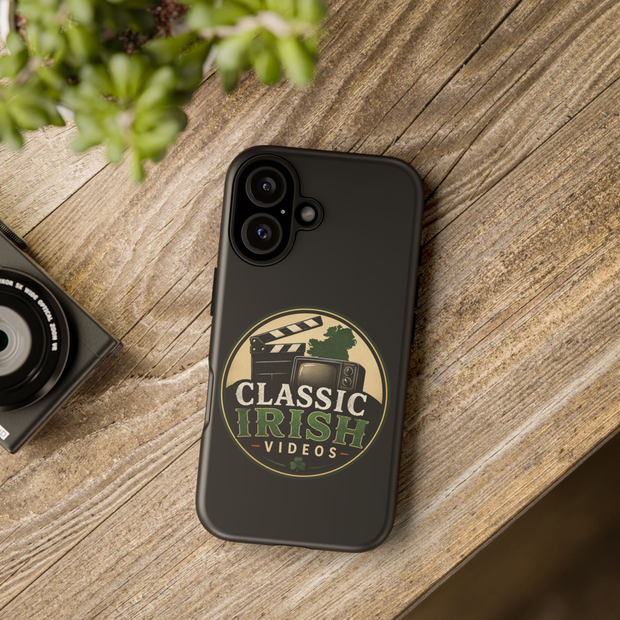 Classic Irish Videos Phone Case – Vintage Film Reel Irish Logo Protective Cover
