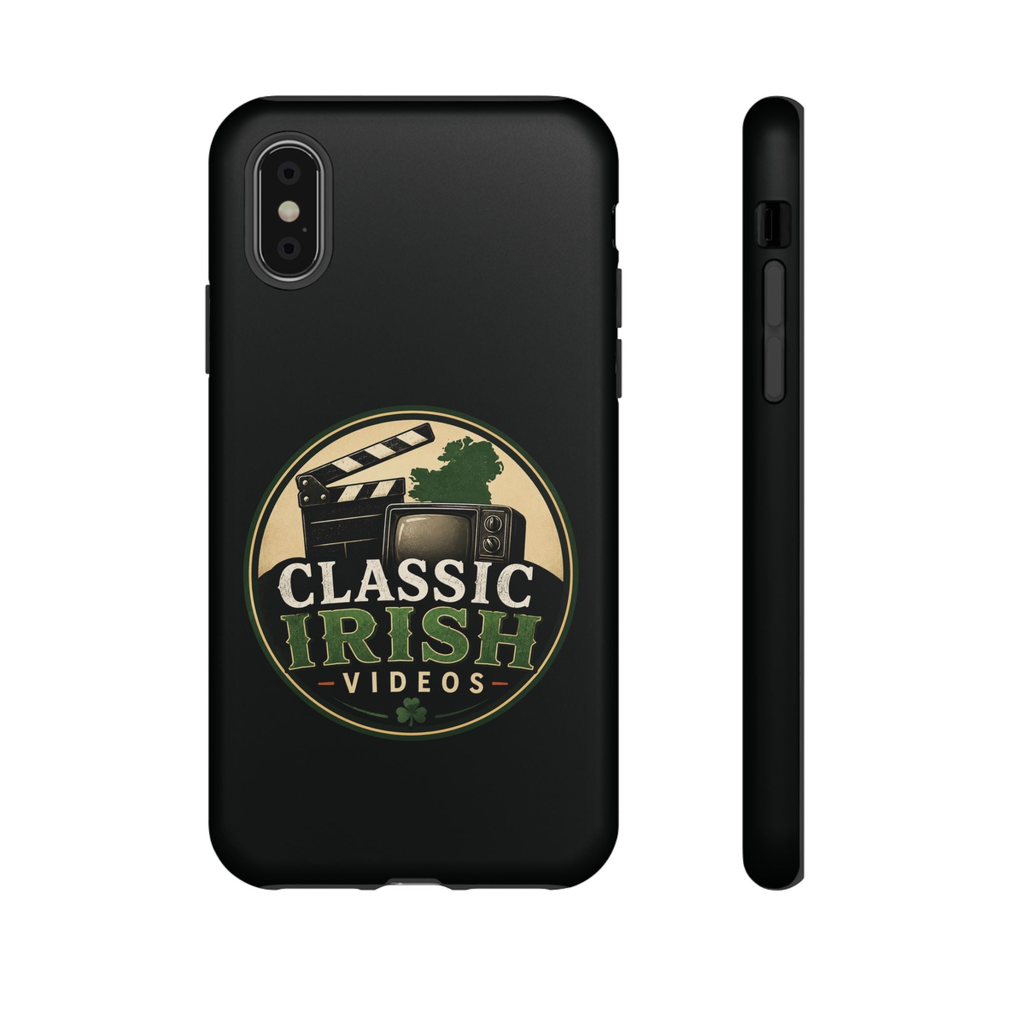 Classic Irish Videos Phone Case – Vintage Film Reel Irish Logo Protective Cover