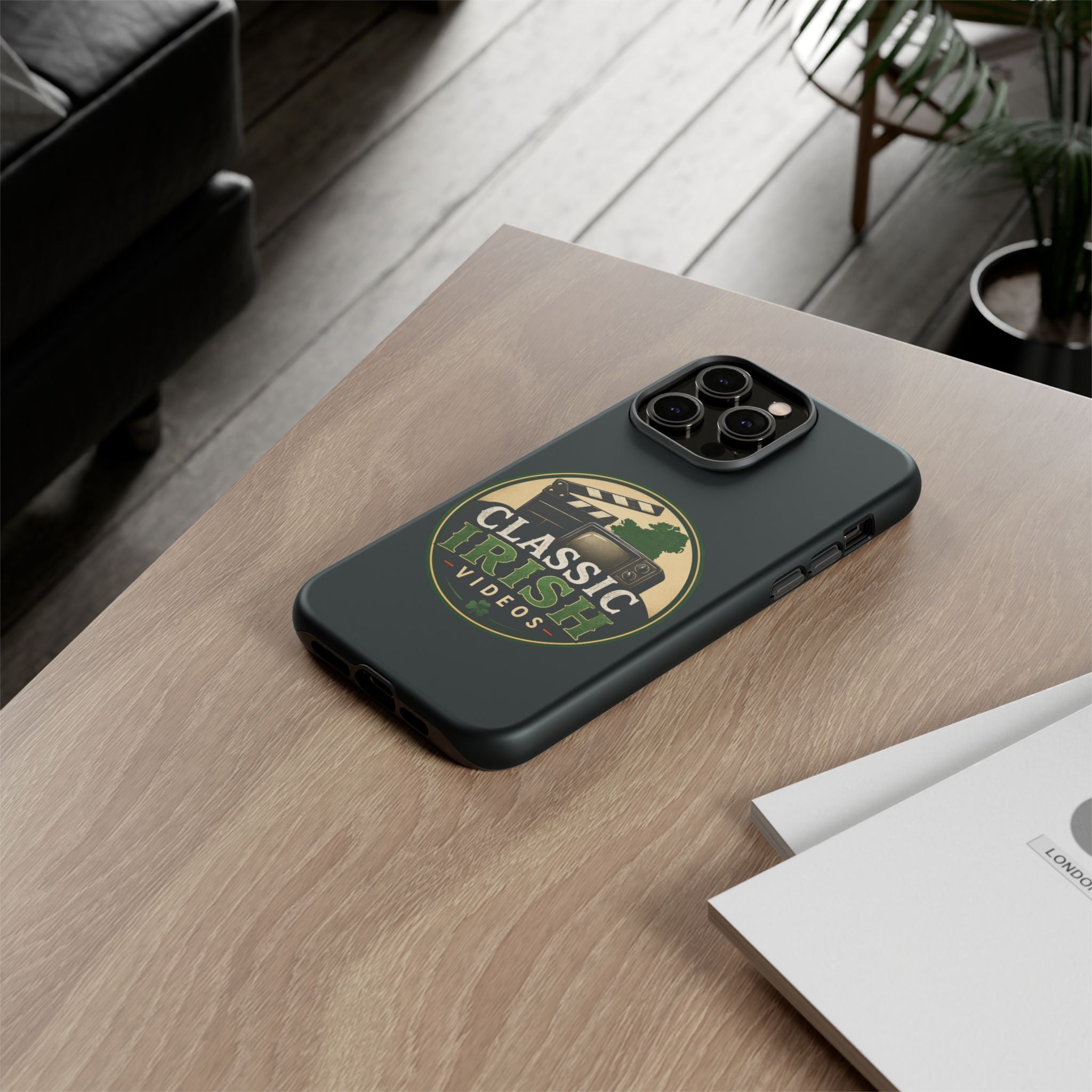 Classic Irish Videos Phone Case – Vintage Film Reel Irish Logo Protective Cover