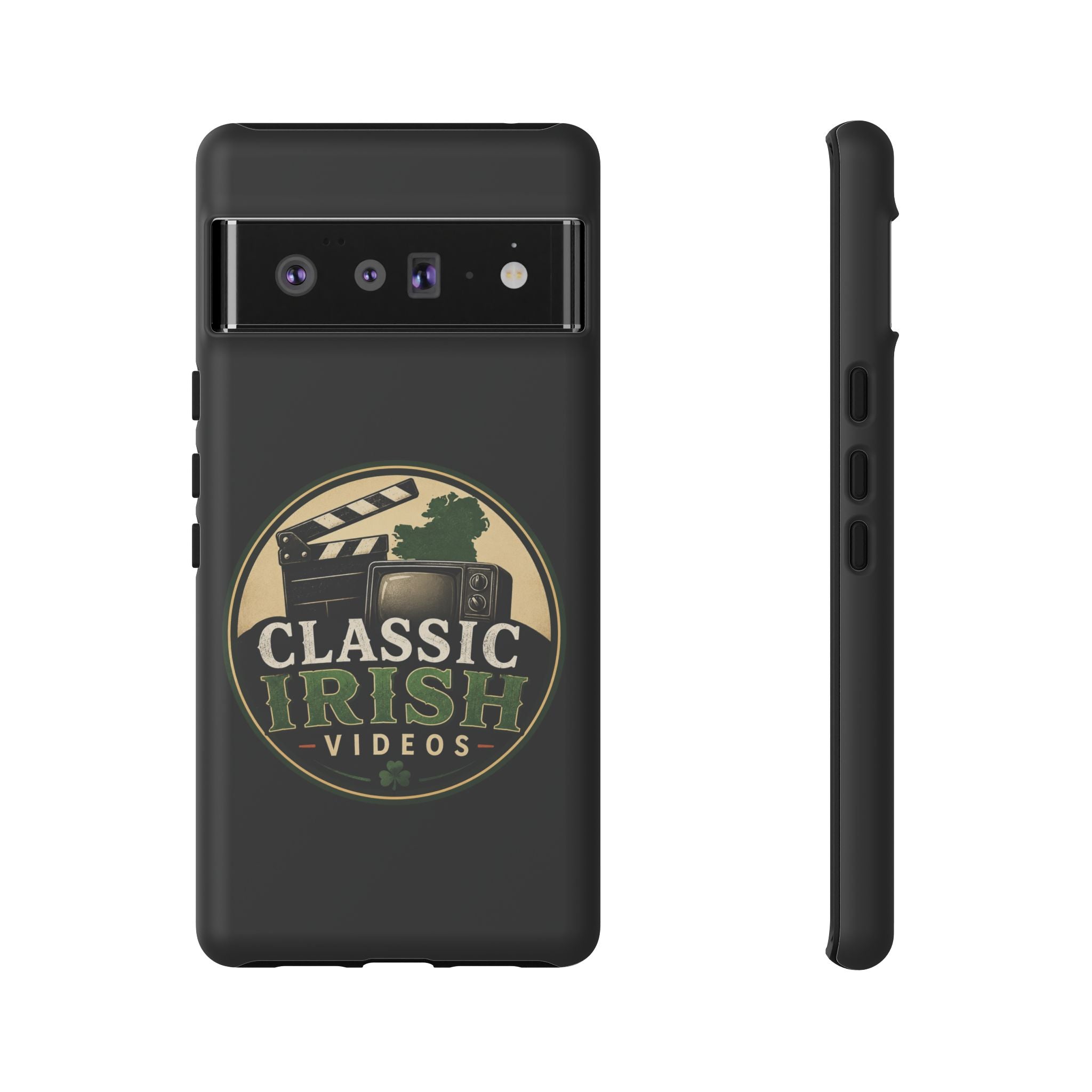 Classic Irish Videos Phone Case – Vintage Film Reel Irish Logo Protective Cover
