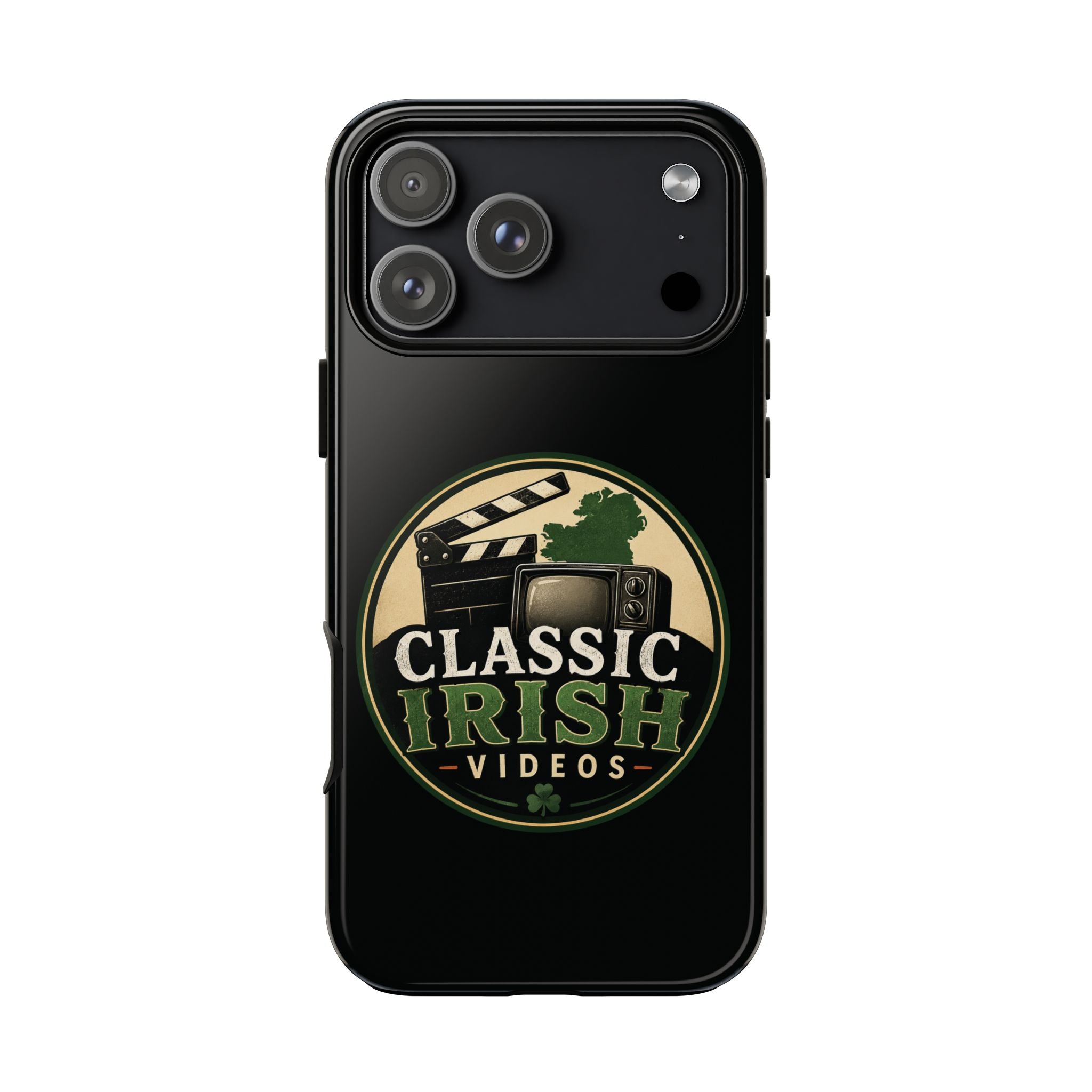 Classic Irish Videos Phone Case – Vintage Film Reel Irish Logo Protective Cover
