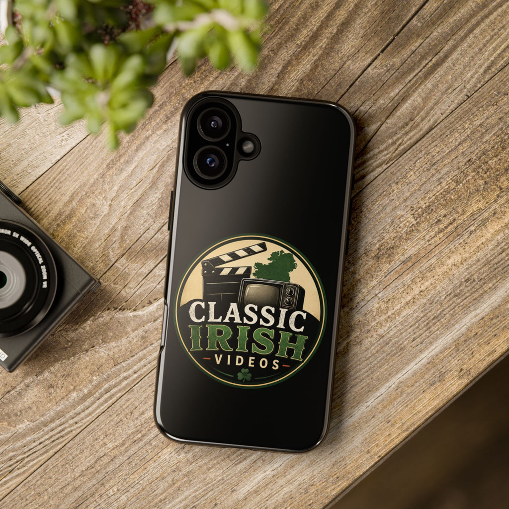 Classic Irish Videos Phone Case – Vintage Film Reel Irish Logo Protective Cover