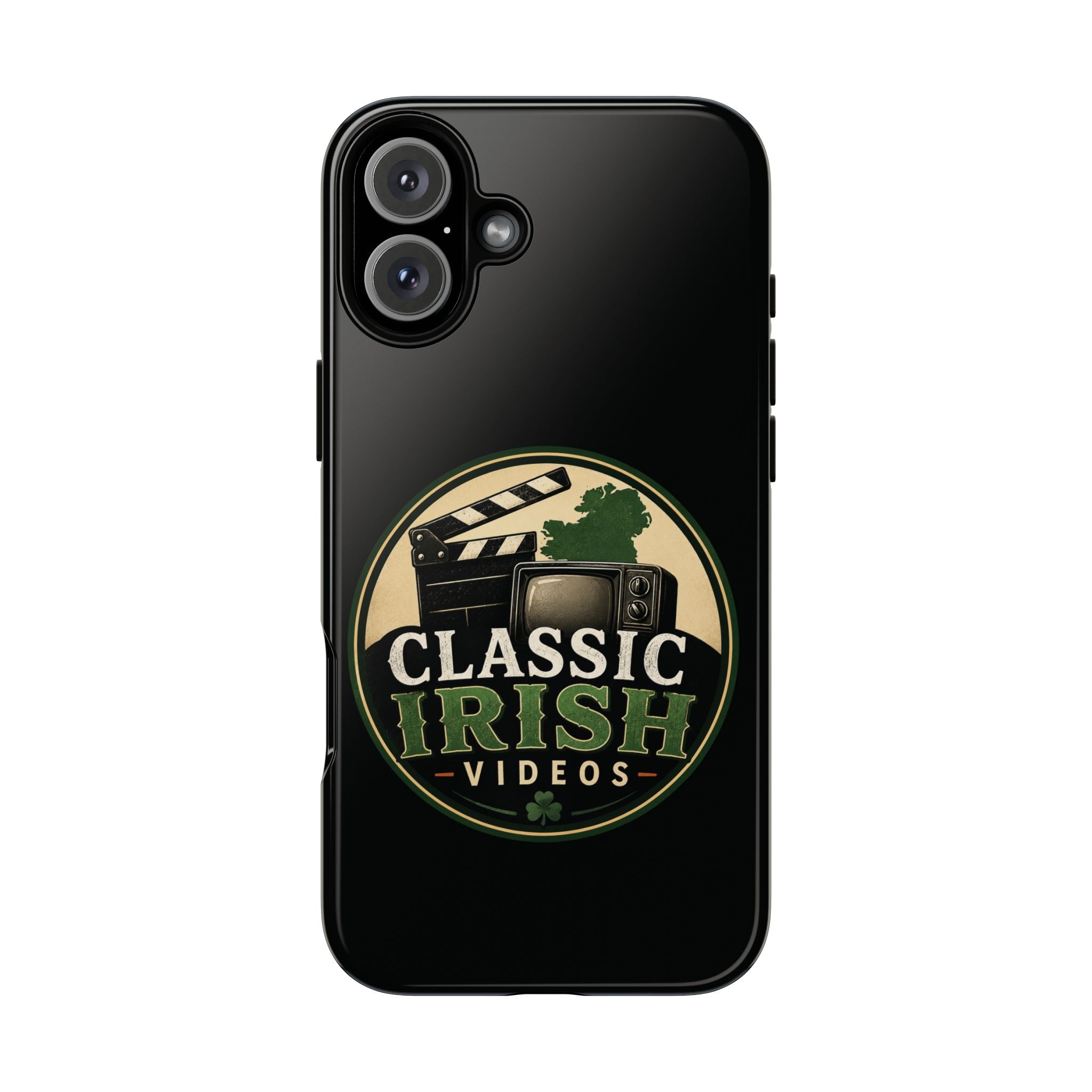 Classic Irish Videos Phone Case – Vintage Film Reel Irish Logo Protective Cover