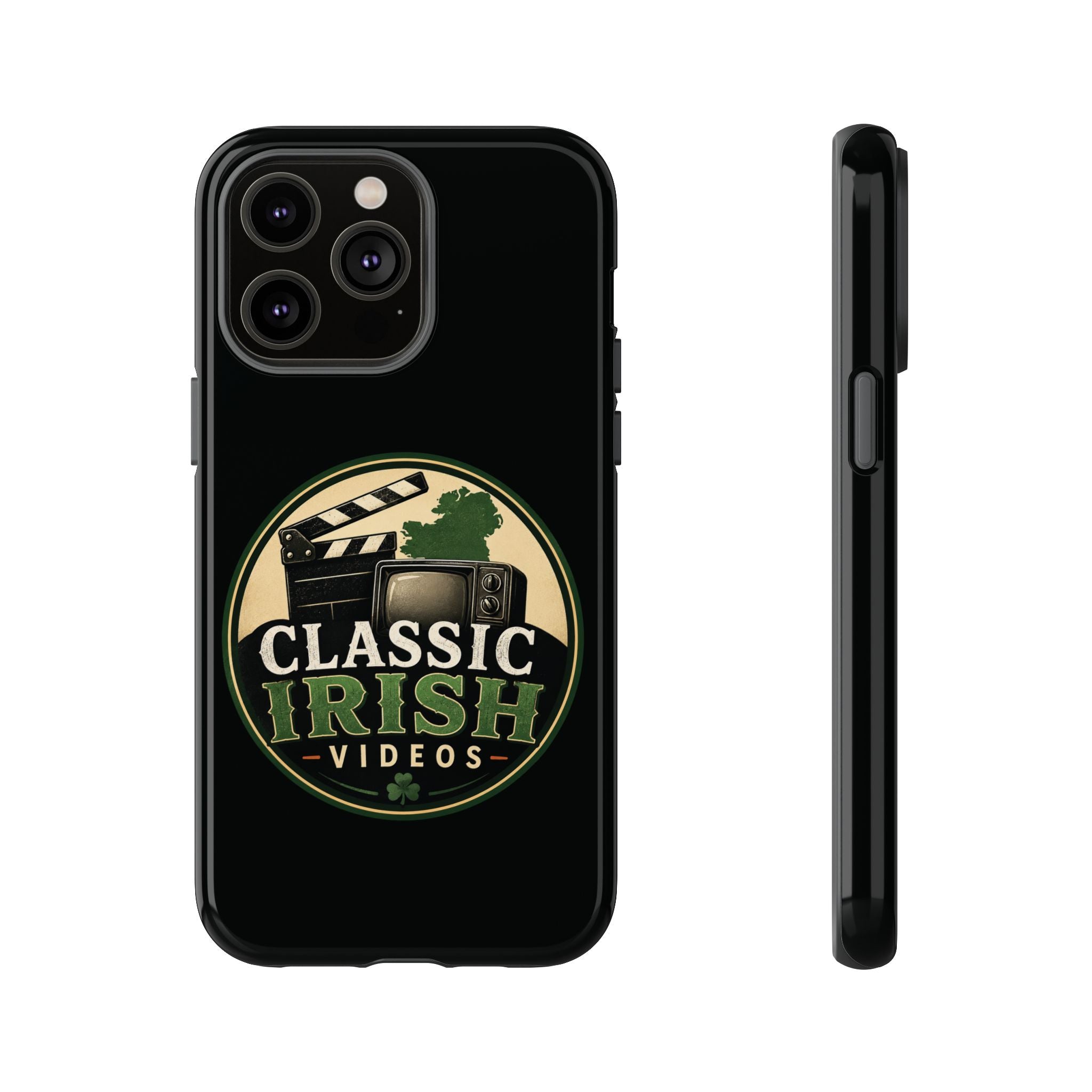 Classic Irish Videos Phone Case – Vintage Film Reel Irish Logo Protective Cover