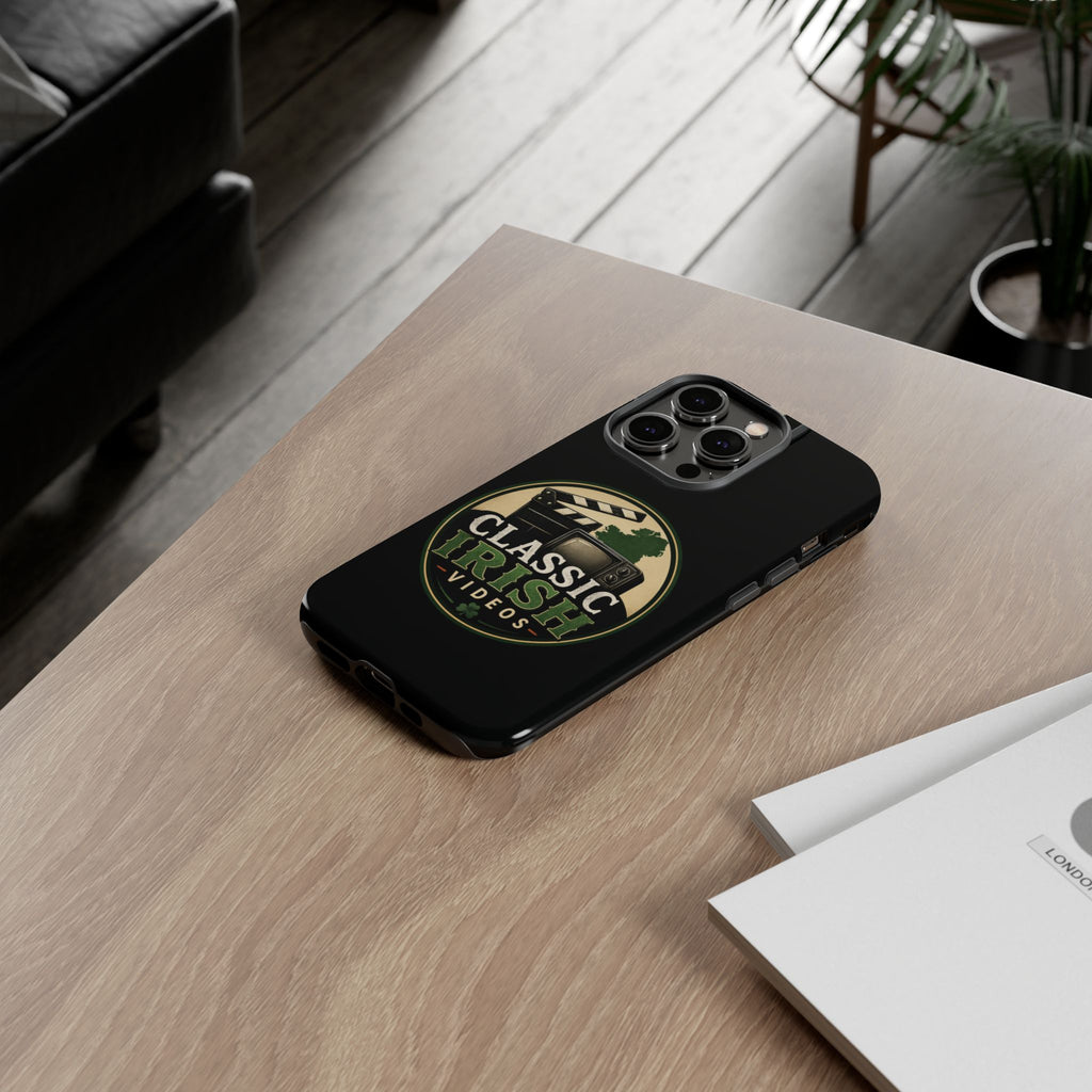 Classic Irish Videos Phone Case – Vintage Film Reel Irish Logo Protective Cover