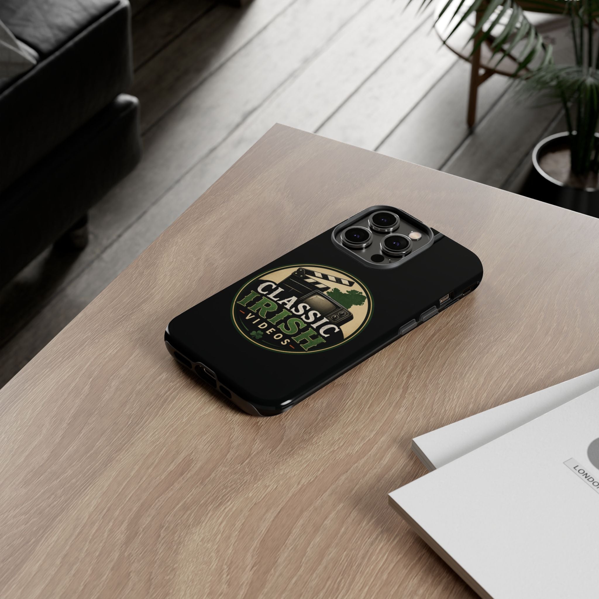 Classic Irish Videos Phone Case – Vintage Film Reel Irish Logo Protective Cover