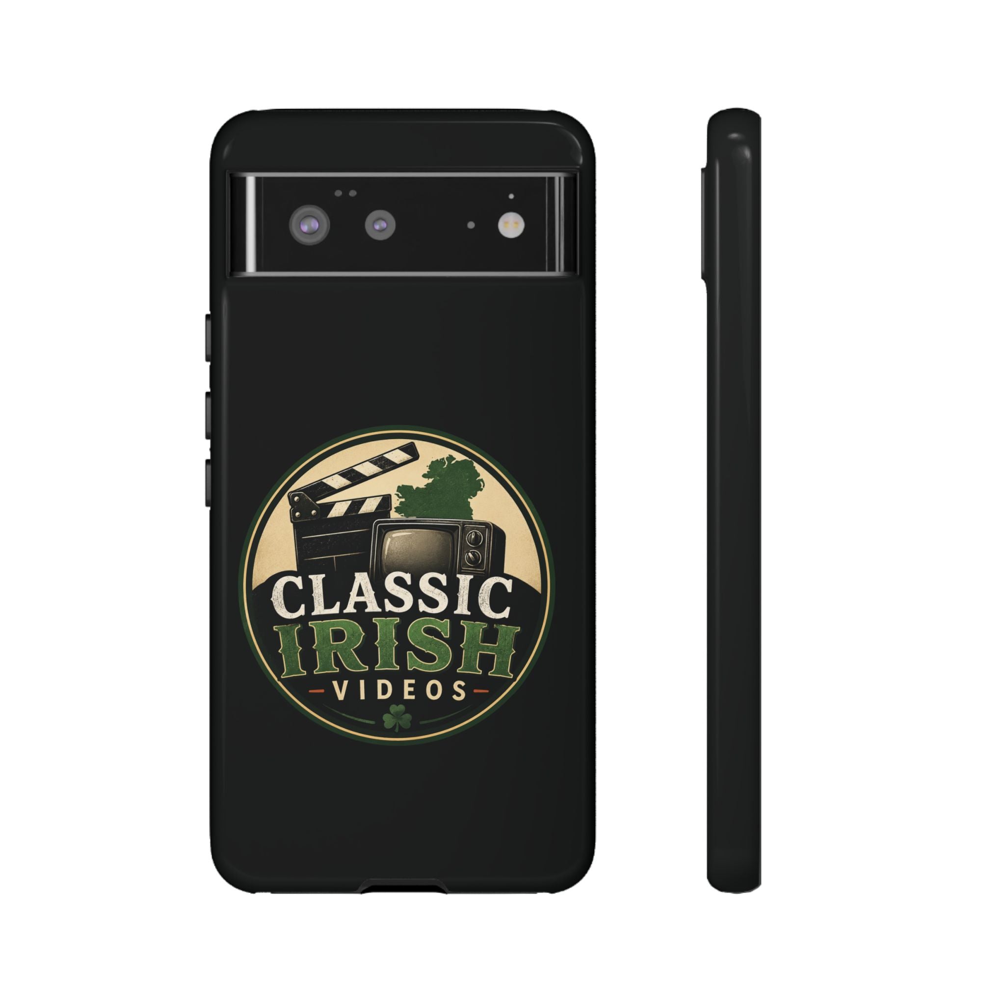 Classic Irish Videos Phone Case – Vintage Film Reel Irish Logo Protective Cover