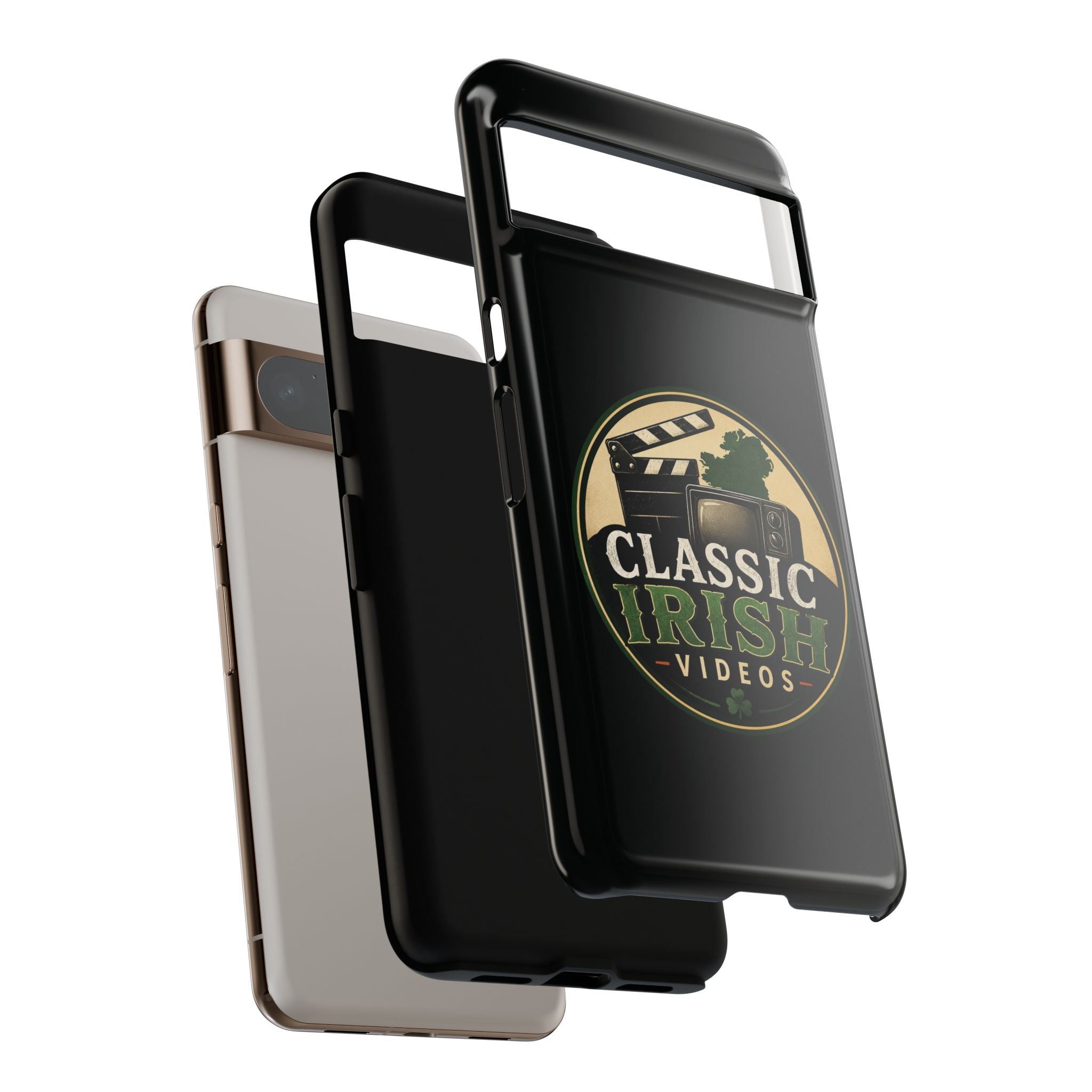 Classic Irish Videos Phone Case – Vintage Film Reel Irish Logo Protective Cover