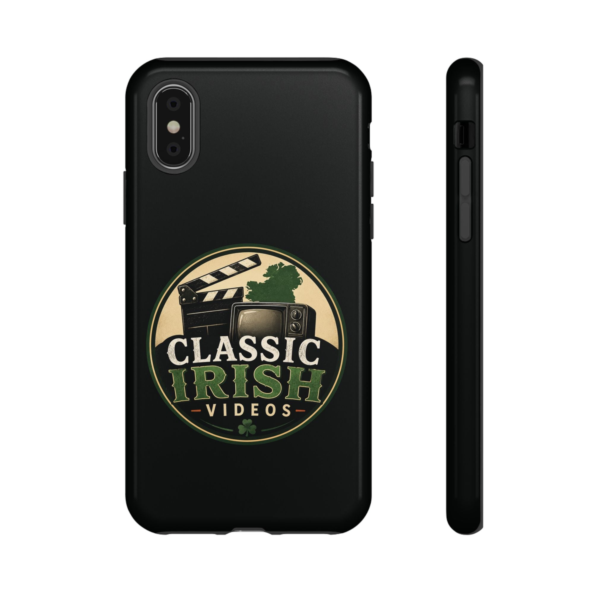 Classic Irish Videos Phone Case – Vintage Film Reel Irish Logo Protective Cover