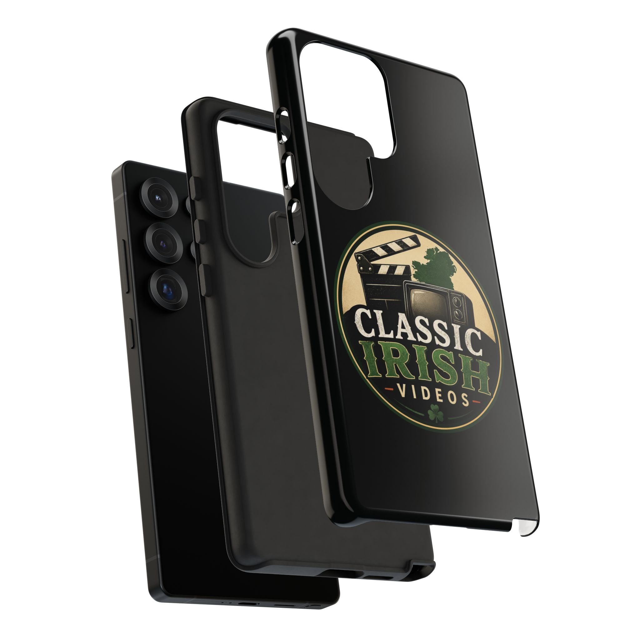 Classic Irish Videos Phone Case – Vintage Film Reel Irish Logo Protective Cover