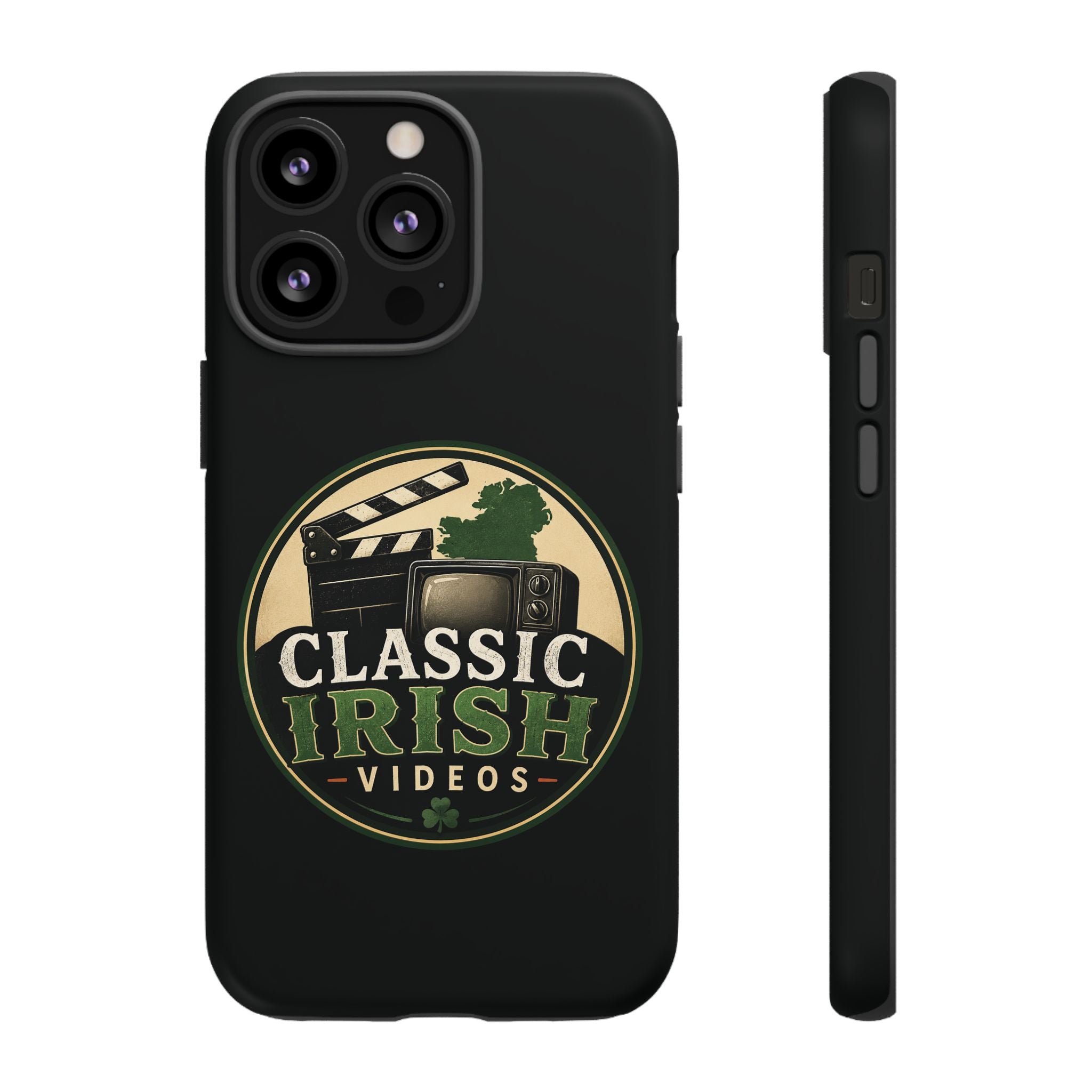 Classic Irish Videos Phone Case – Vintage Film Reel Irish Logo Protective Cover