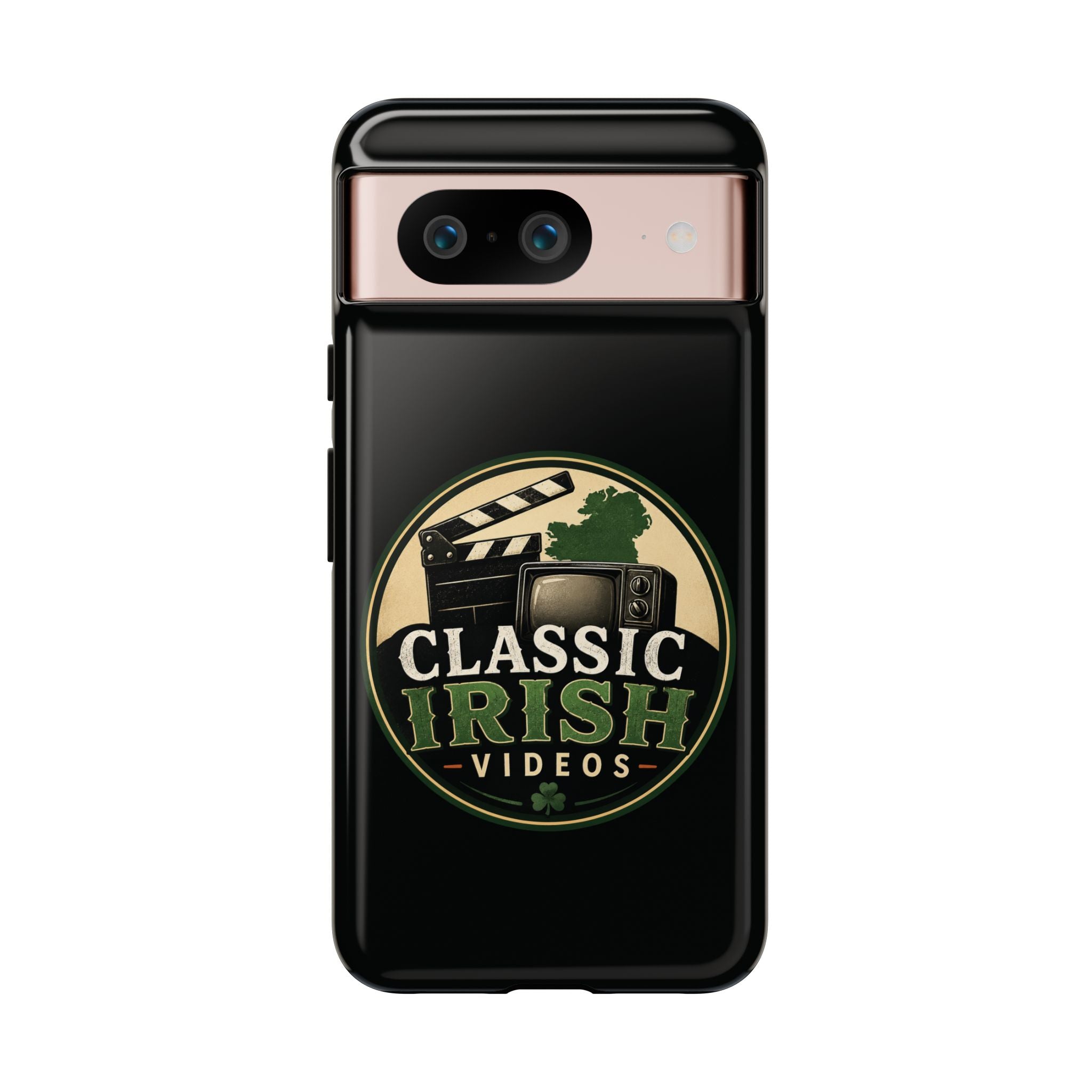 Classic Irish Videos Phone Case – Vintage Film Reel Irish Logo Protective Cover