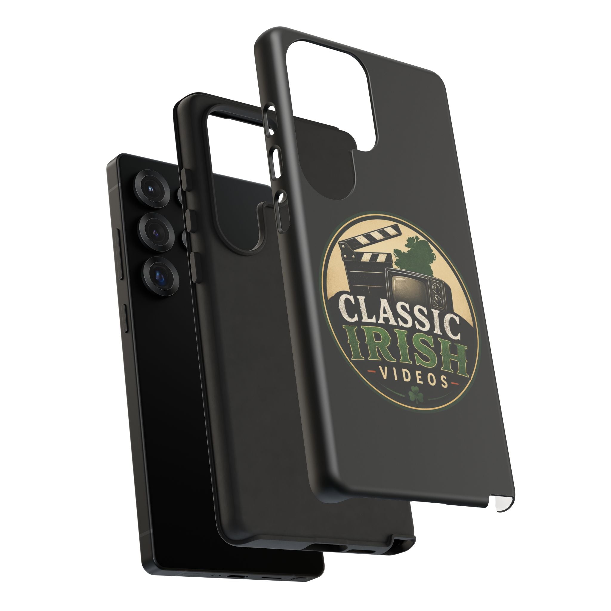 Classic Irish Videos Phone Case – Vintage Film Reel Irish Logo Protective Cover