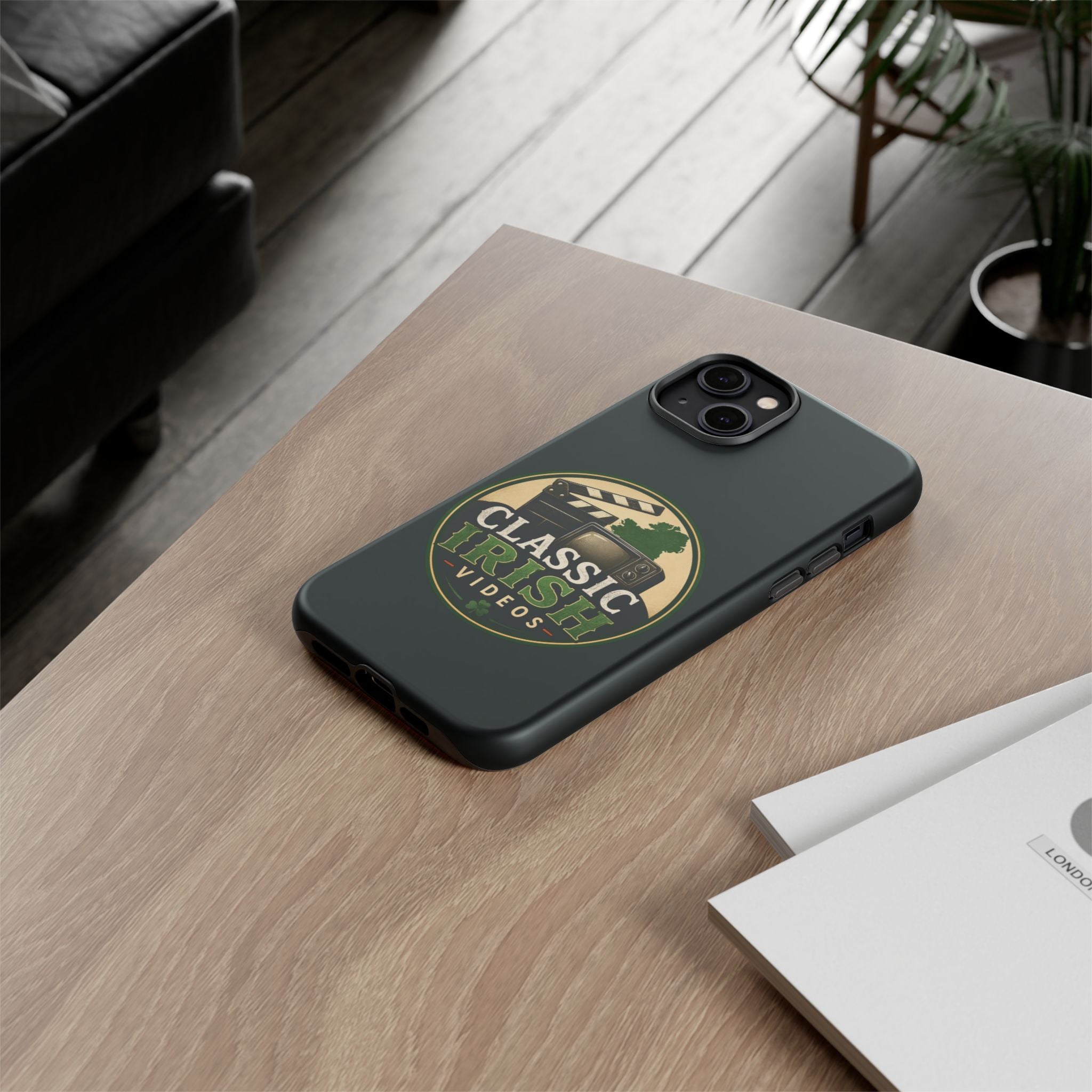 Classic Irish Videos Phone Case – Vintage Film Reel Irish Logo Protective Cover