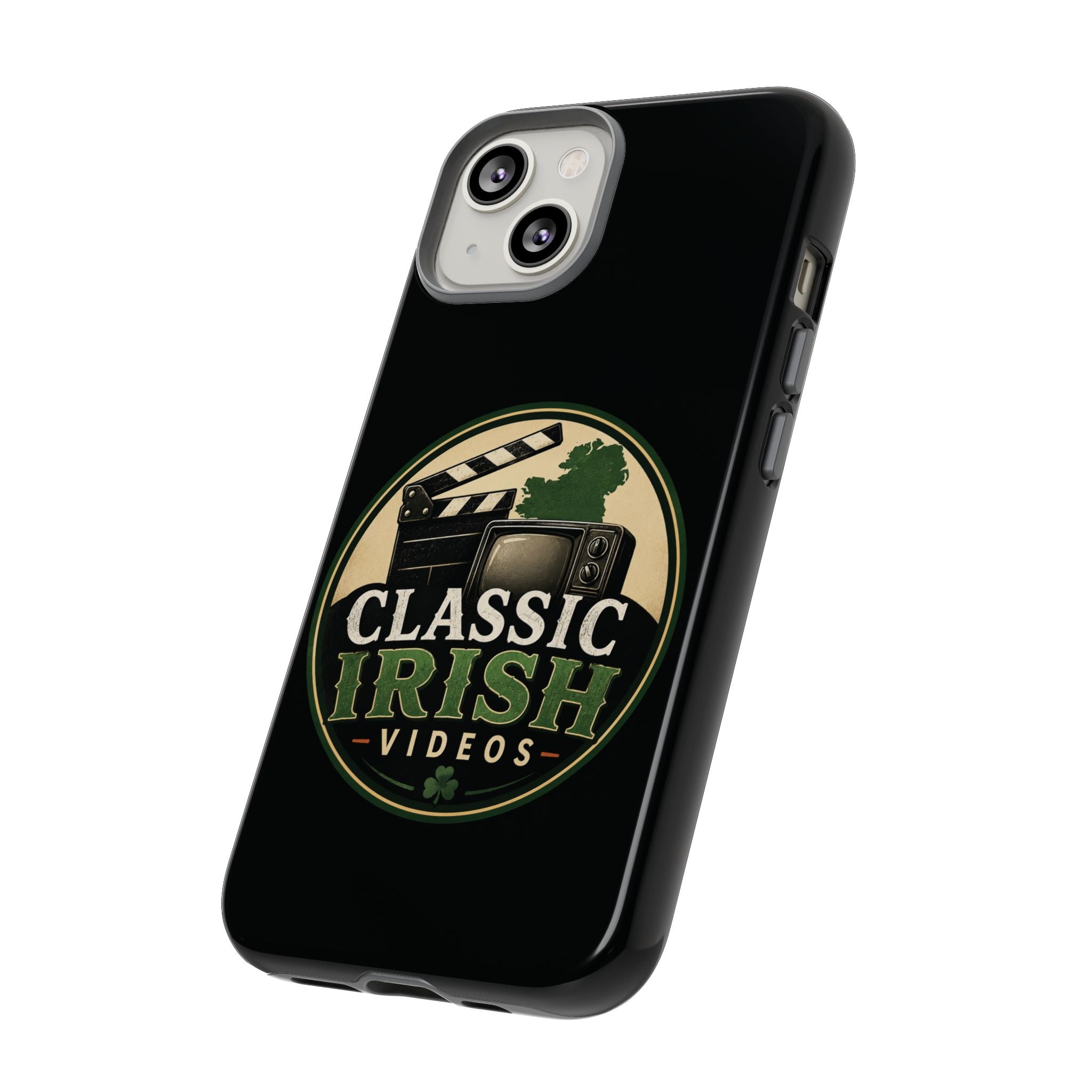 Classic Irish Videos Phone Case – Vintage Film Reel Irish Logo Protective Cover