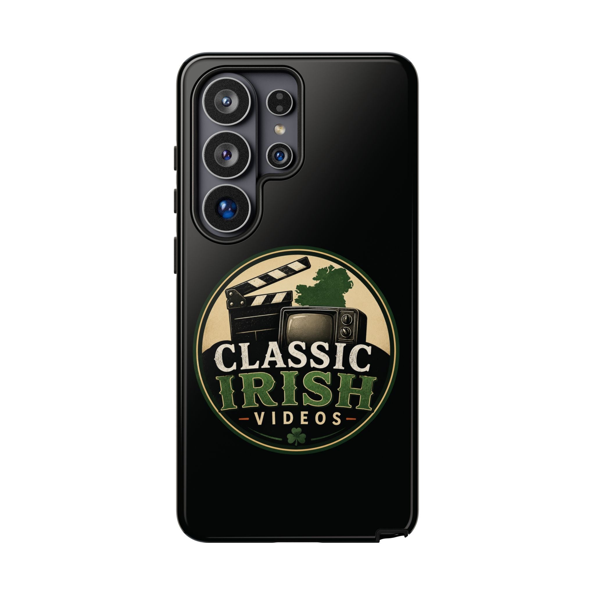 Classic Irish Videos Phone Case – Vintage Film Reel Irish Logo Protective Cover