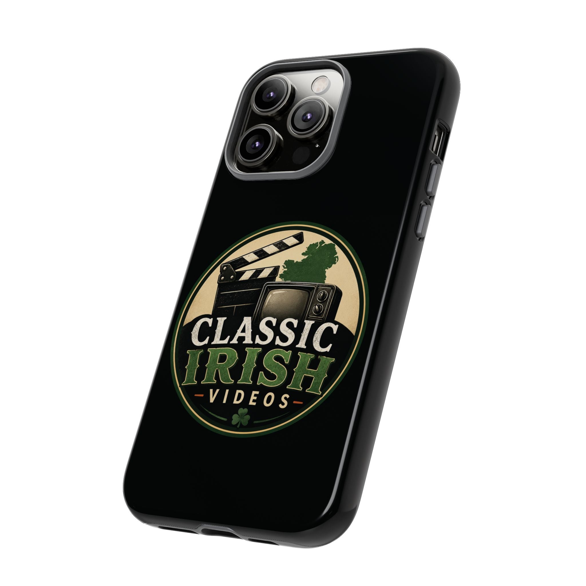 Classic Irish Videos Phone Case – Vintage Film Reel Irish Logo Protective Cover