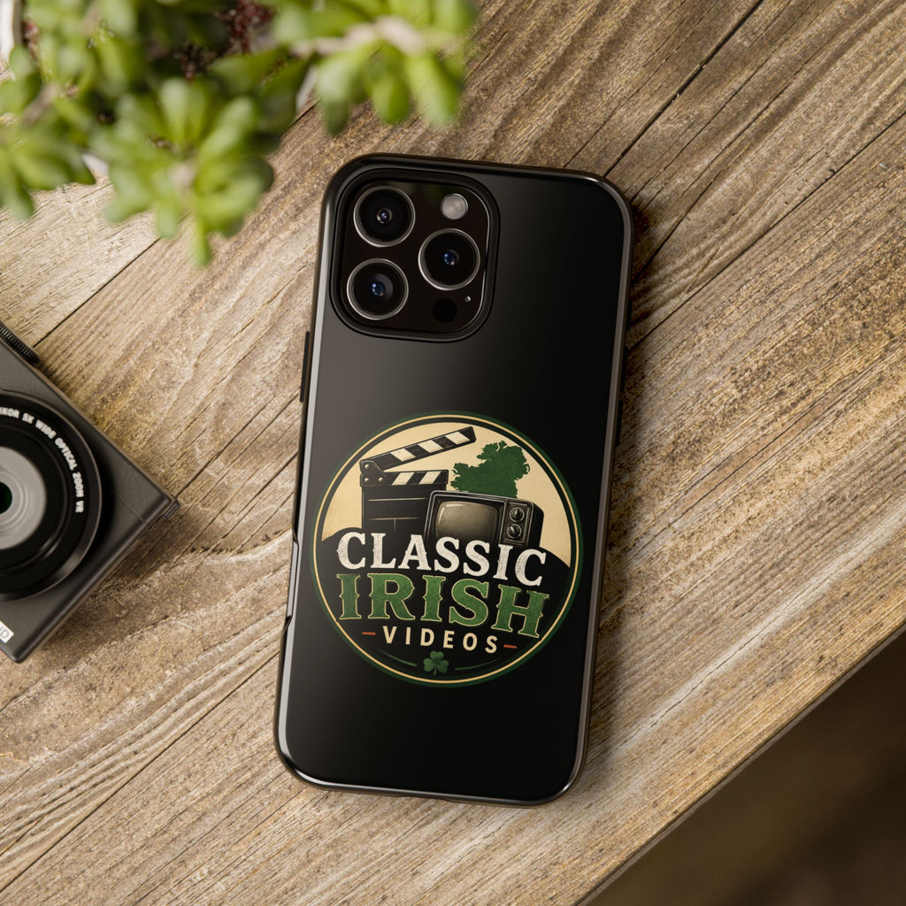 Classic Irish Videos Phone Case – Vintage Film Reel Irish Logo Protective Cover