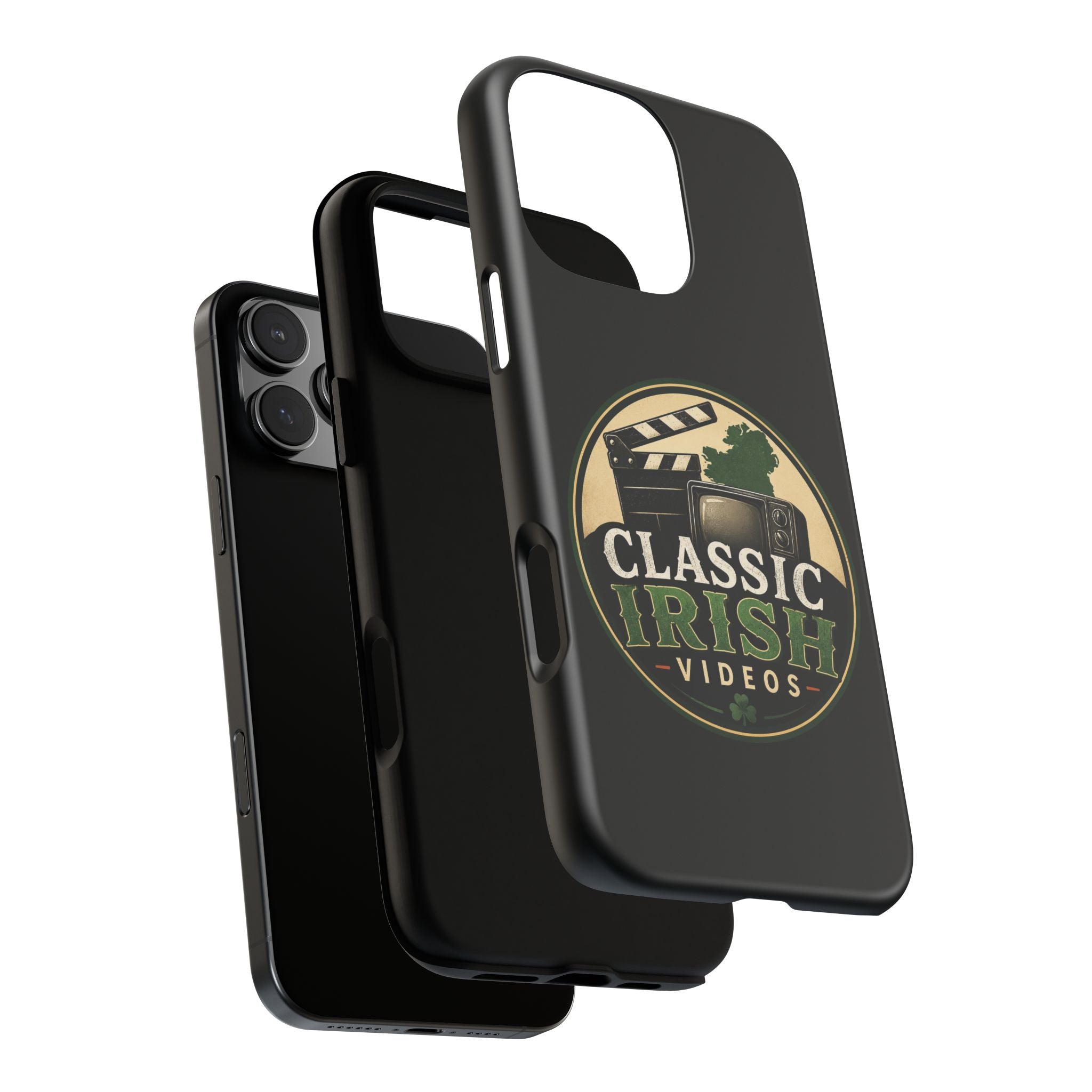 Classic Irish Videos Phone Case – Vintage Film Reel Irish Logo Protective Cover