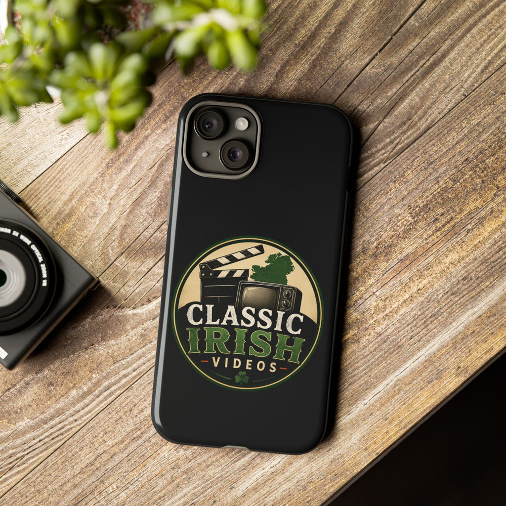 Classic Irish Videos Phone Case – Vintage Film Reel Irish Logo Protective Cover