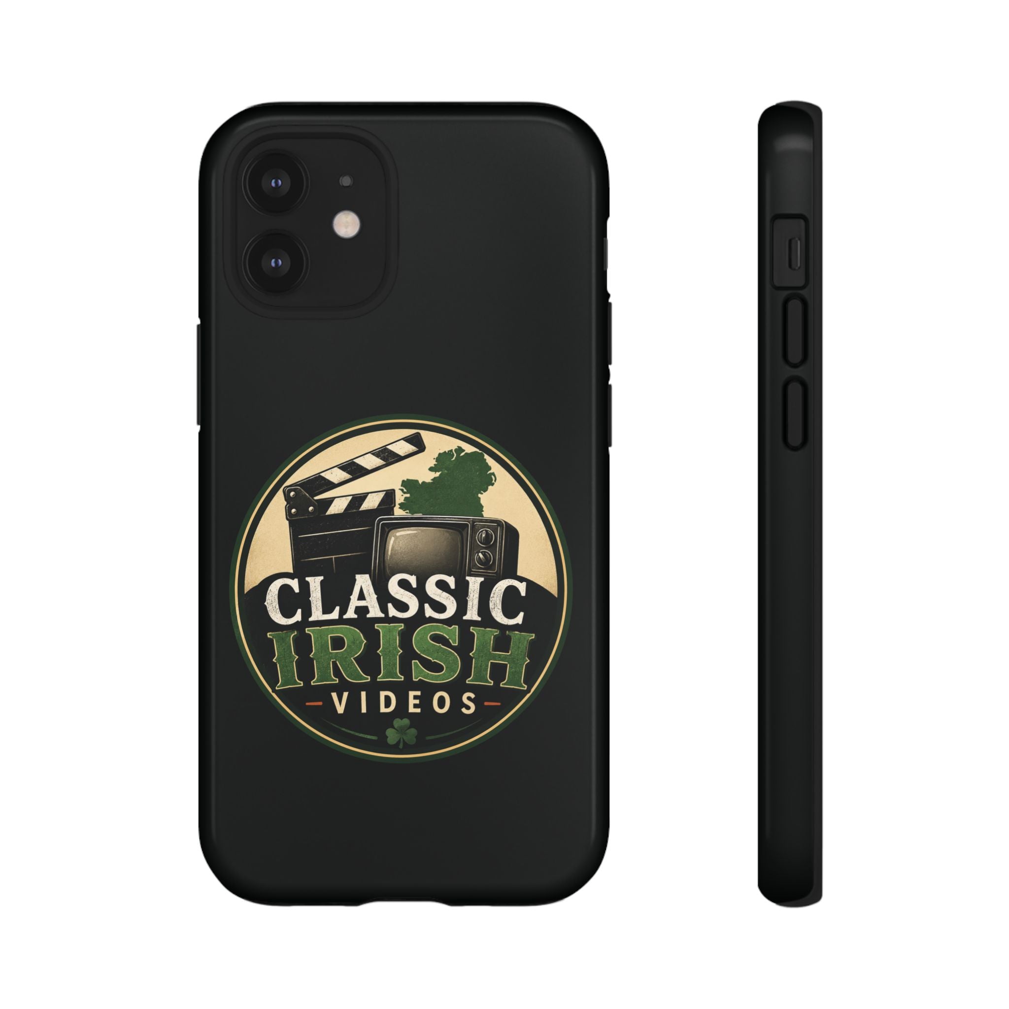 Classic Irish Videos Phone Case – Vintage Film Reel Irish Logo Protective Cover