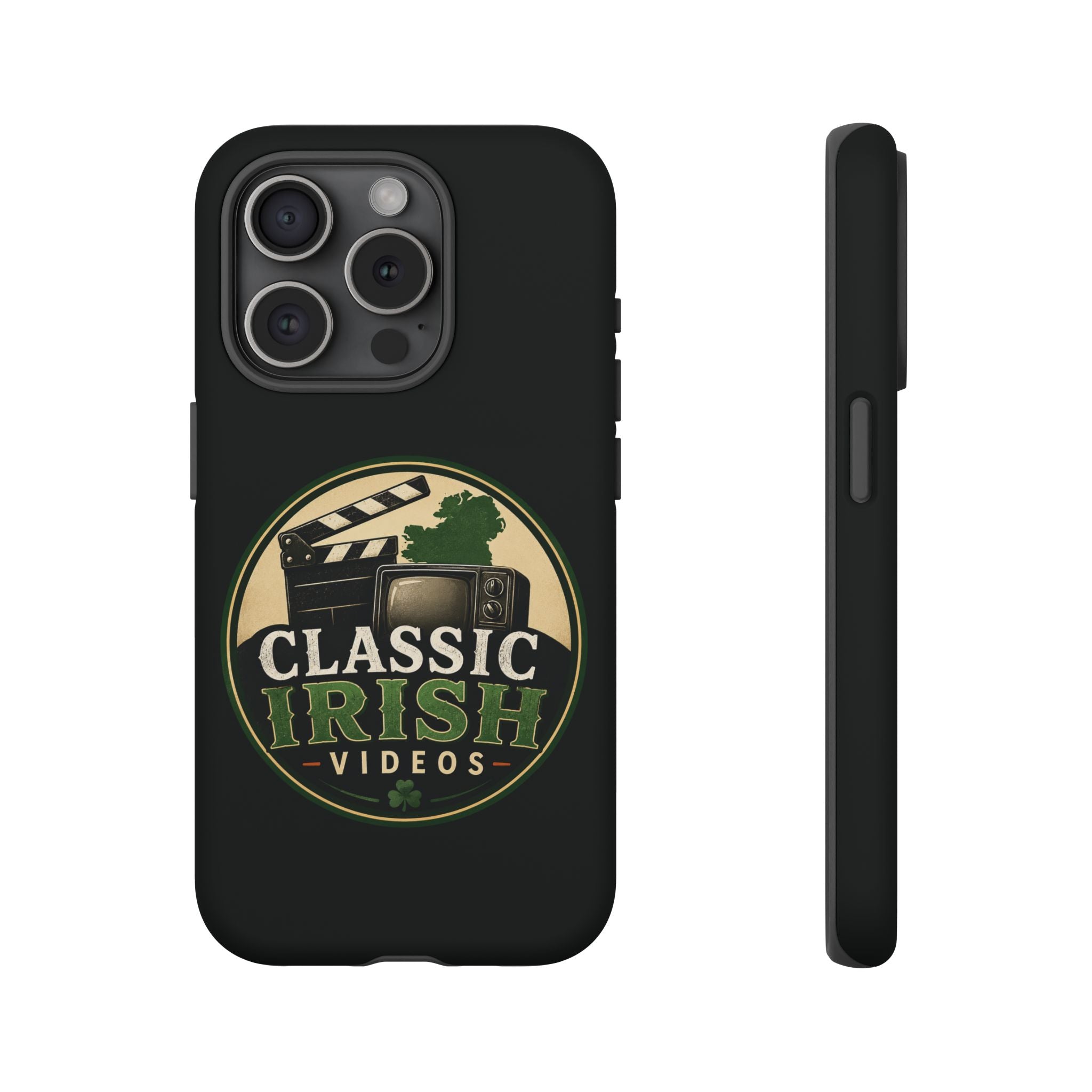 Classic Irish Videos Phone Case – Vintage Film Reel Irish Logo Protective Cover