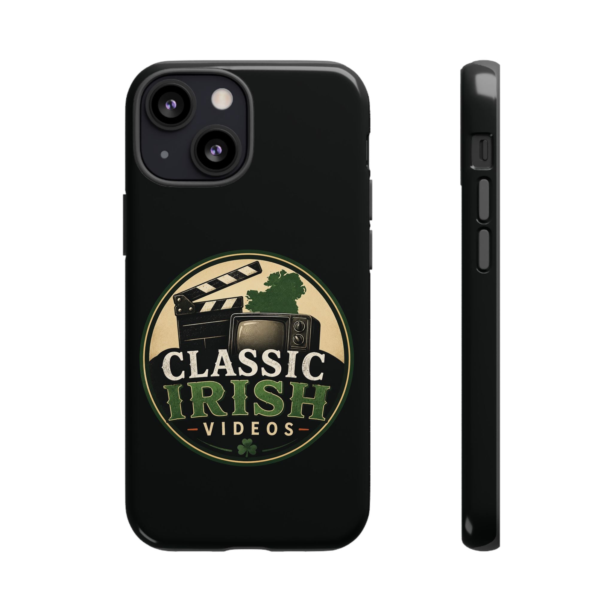 Classic Irish Videos Phone Case – Vintage Film Reel Irish Logo Protective Cover