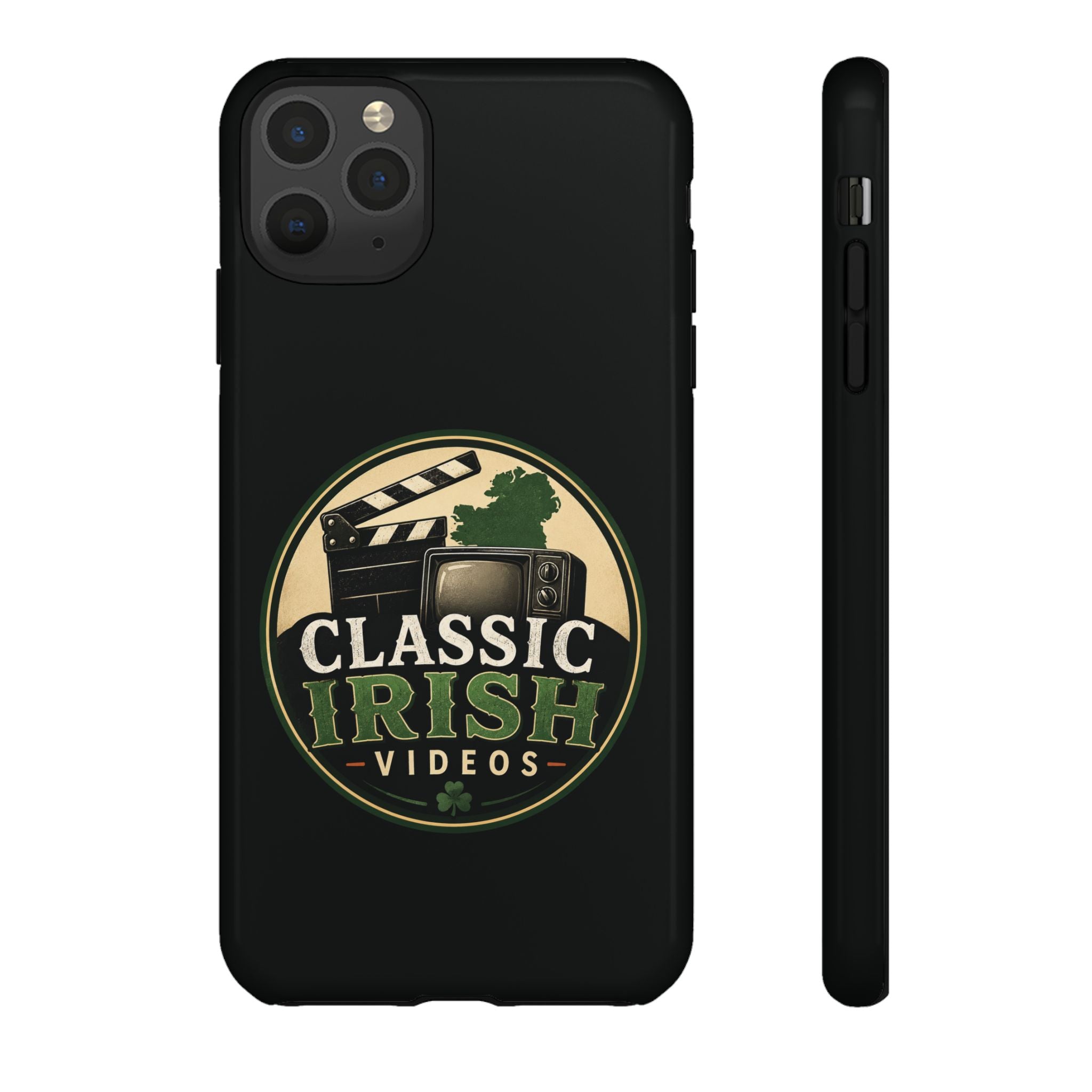 Classic Irish Videos Phone Case – Vintage Film Reel Irish Logo Protective Cover