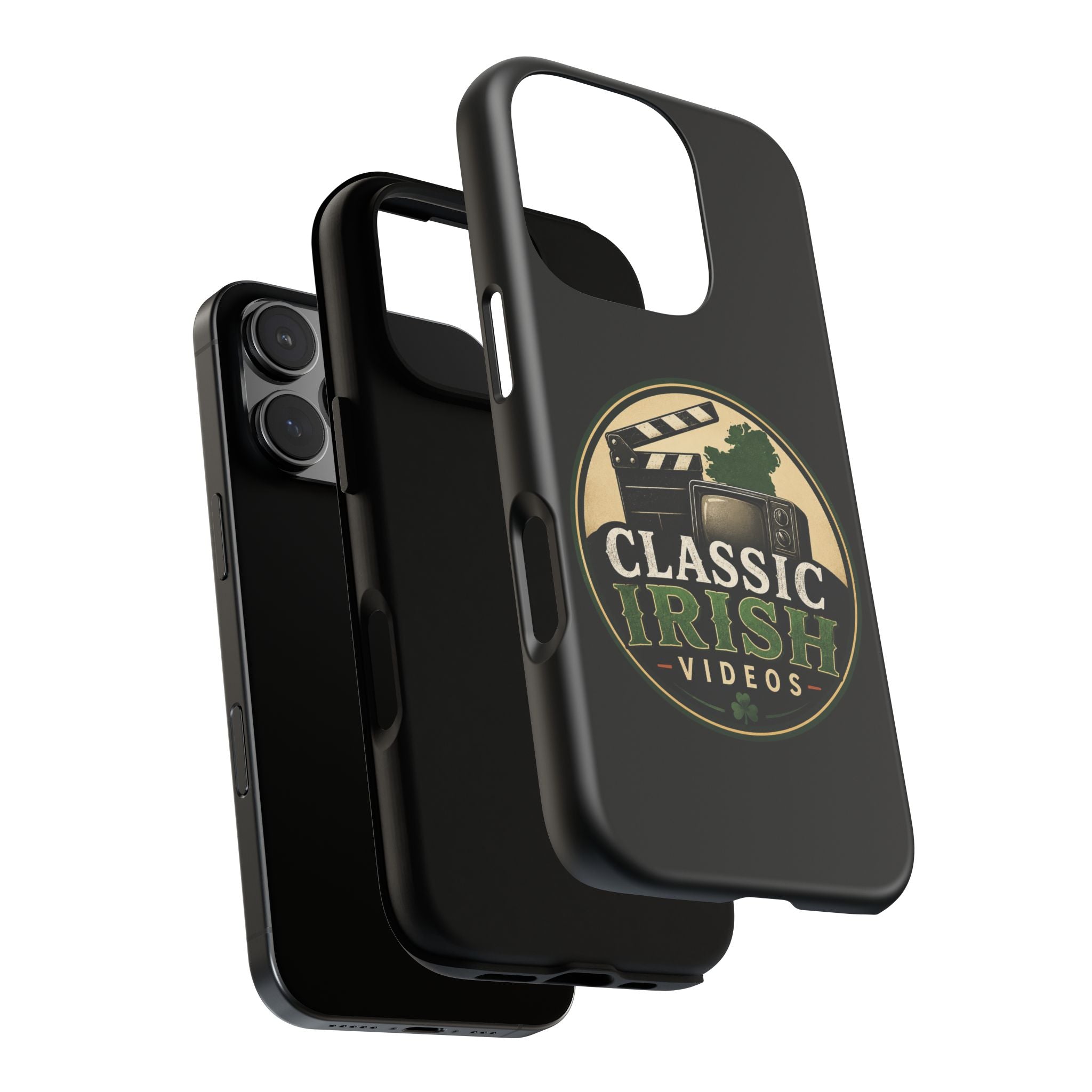 Classic Irish Videos Phone Case – Vintage Film Reel Irish Logo Protective Cover
