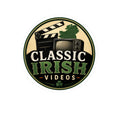 Classic Irish Videos Sticker — Retro TV & Clapper Logo Kiss-Cut Vinyl