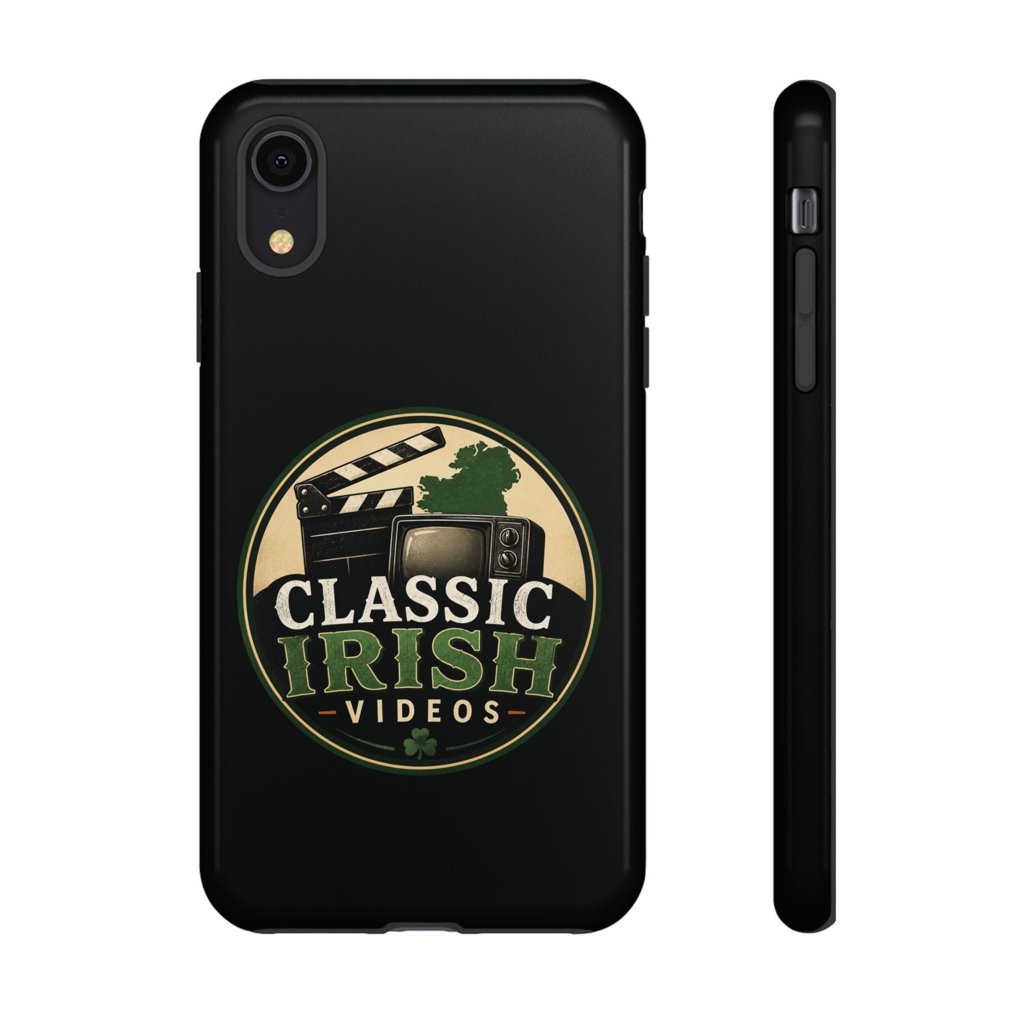 Classic Irish Videos Phone Case – Vintage Film Reel Irish Logo Protective Cover