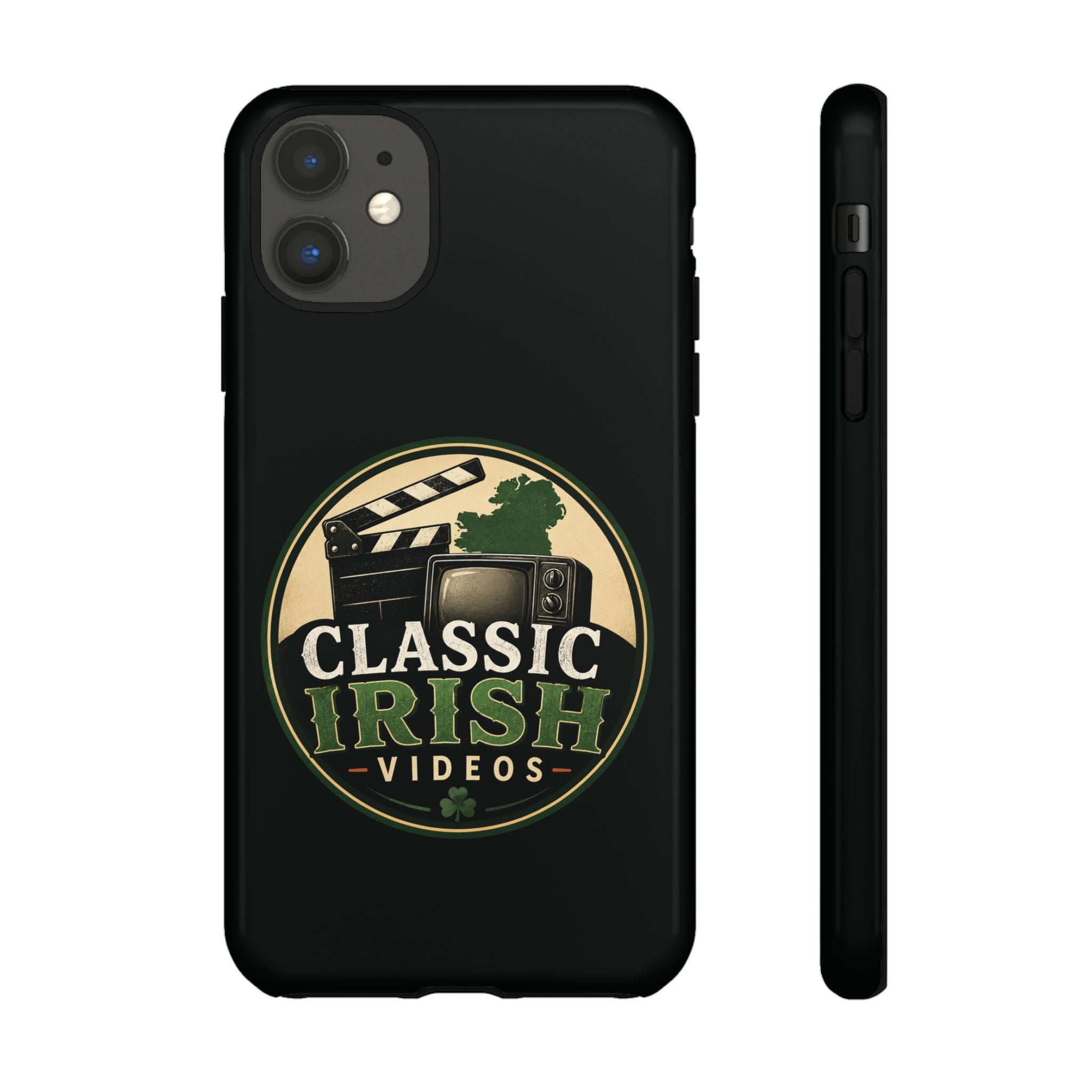 Classic Irish Videos Phone Case – Vintage Film Reel Irish Logo Protective Cover