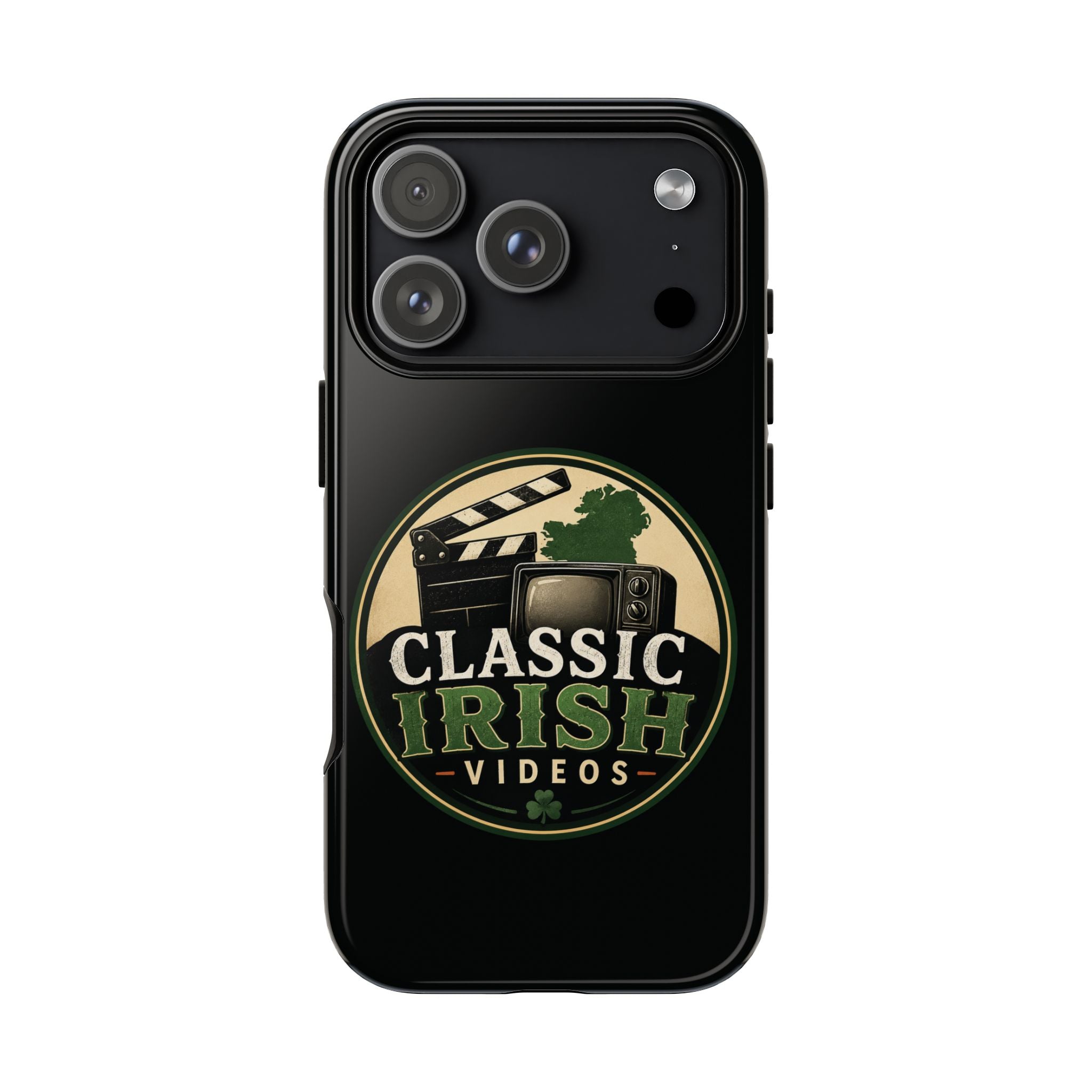 Classic Irish Videos Phone Case – Vintage Film Reel Irish Logo Protective Cover