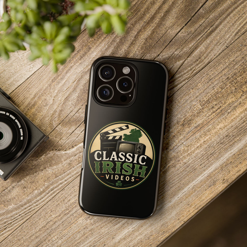 Classic Irish Videos Phone Case – Vintage Film Reel Irish Logo Protective Cover