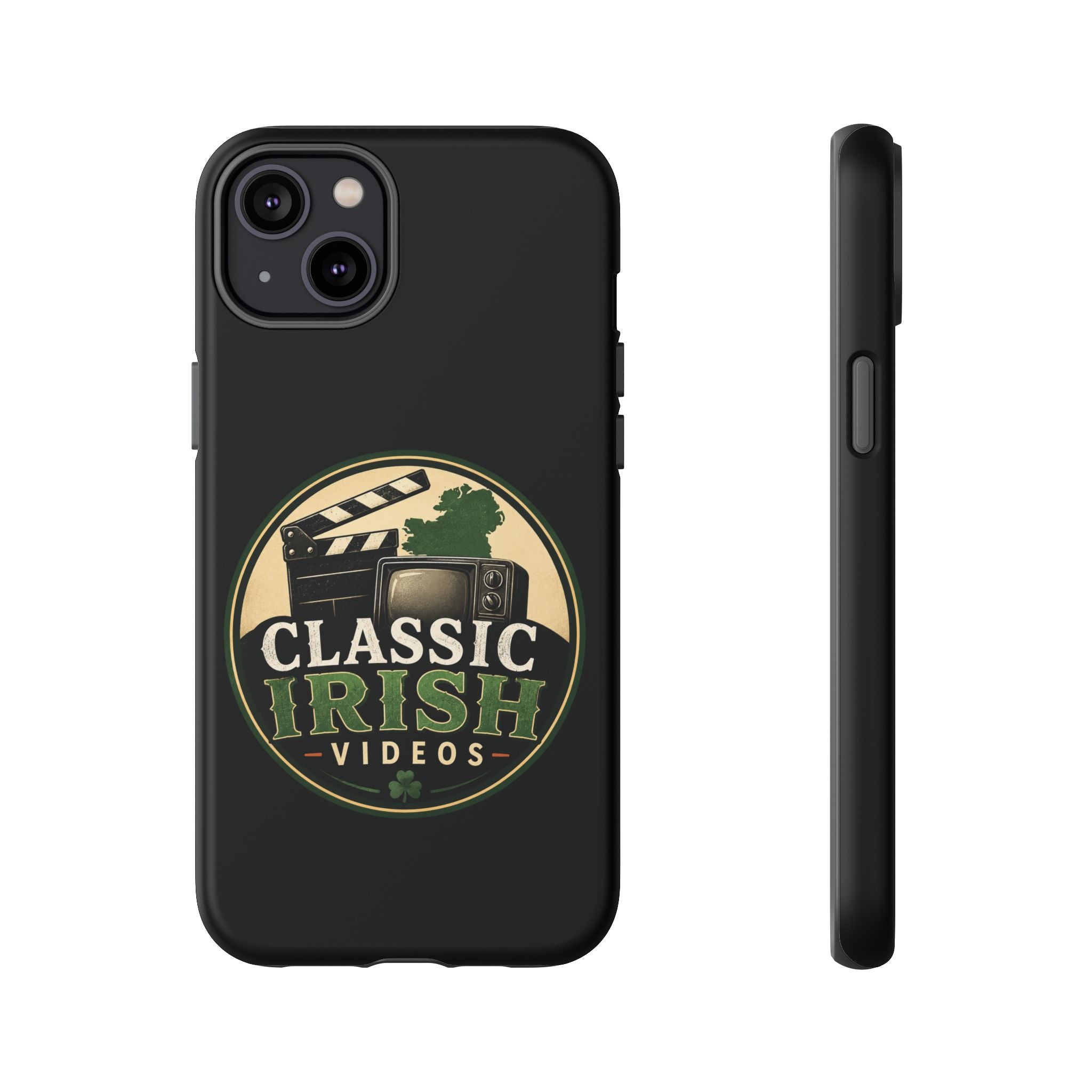 Classic Irish Videos Phone Case – Vintage Film Reel Irish Logo Protective Cover
