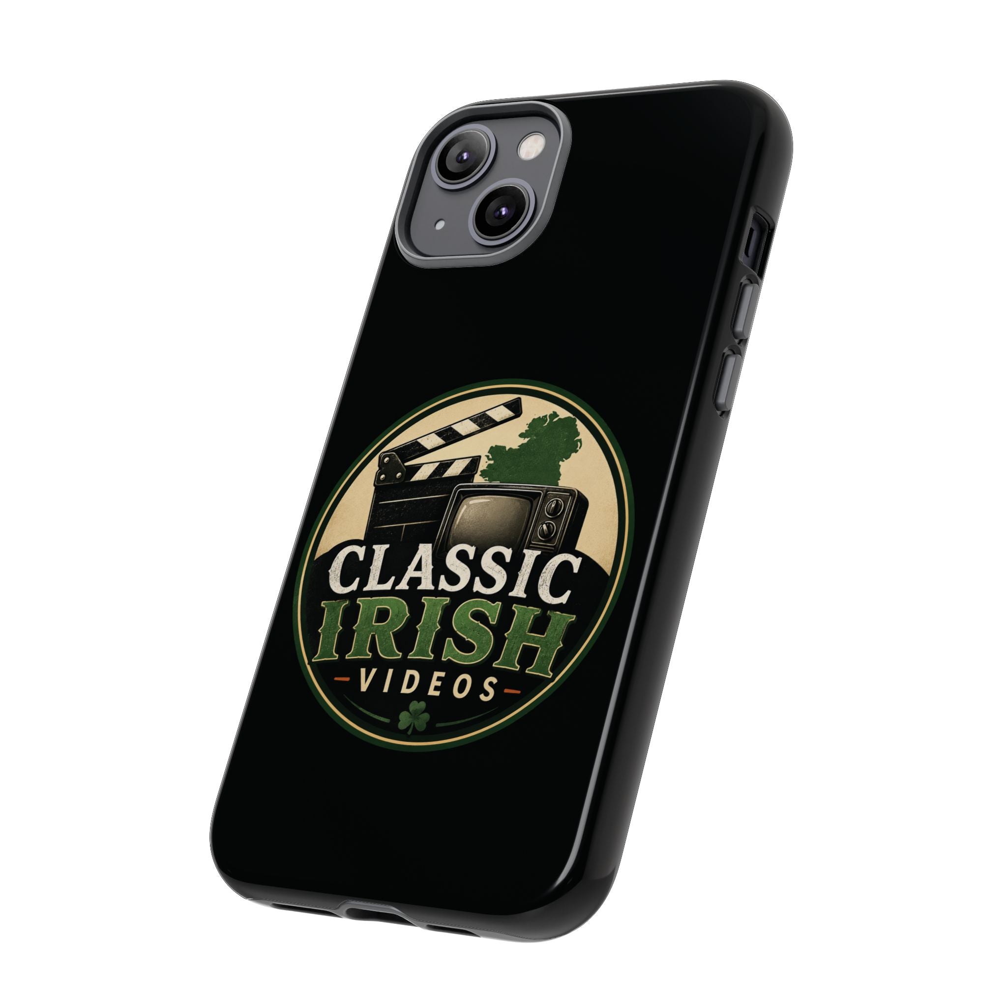 Classic Irish Videos Phone Case – Vintage Film Reel Irish Logo Protective Cover