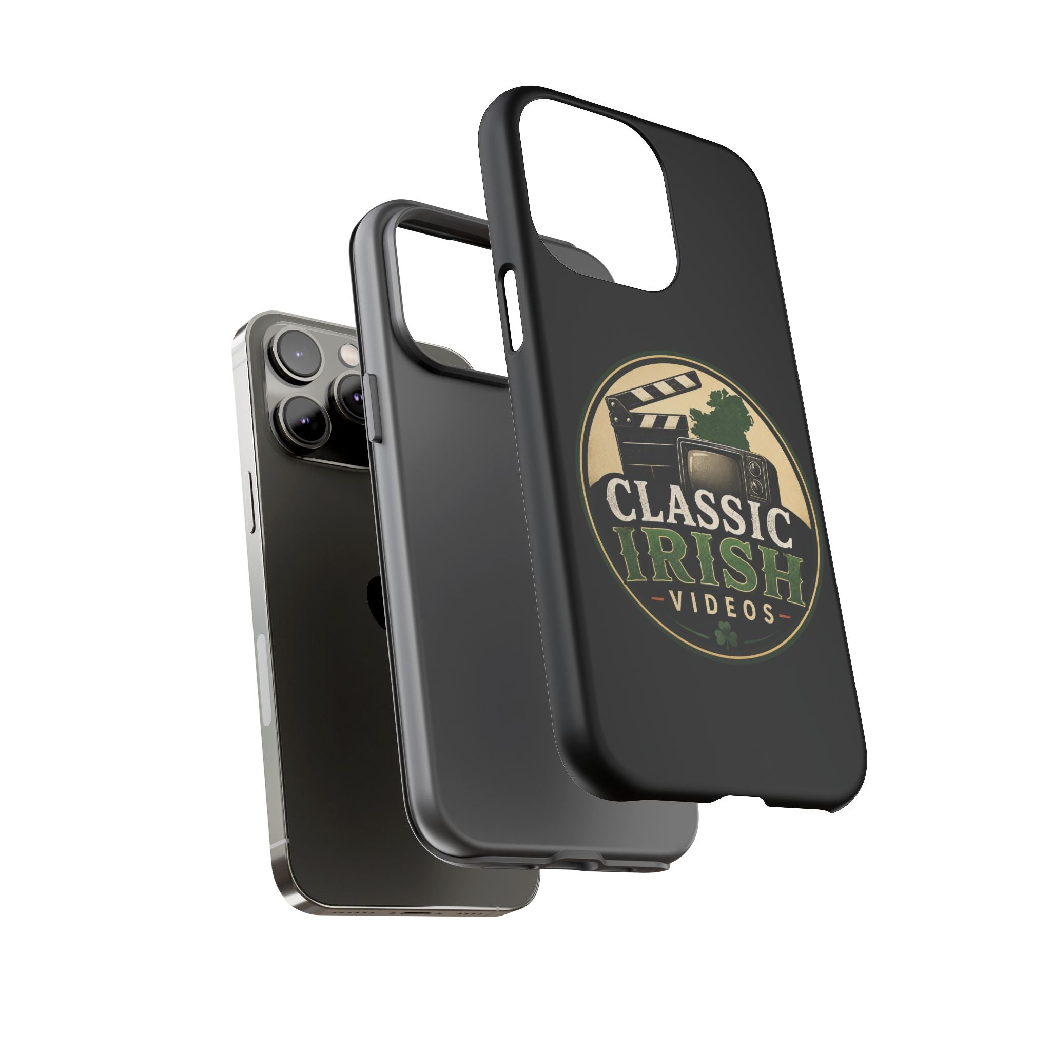 Classic Irish Videos Phone Case – Vintage Film Reel Irish Logo Protective Cover